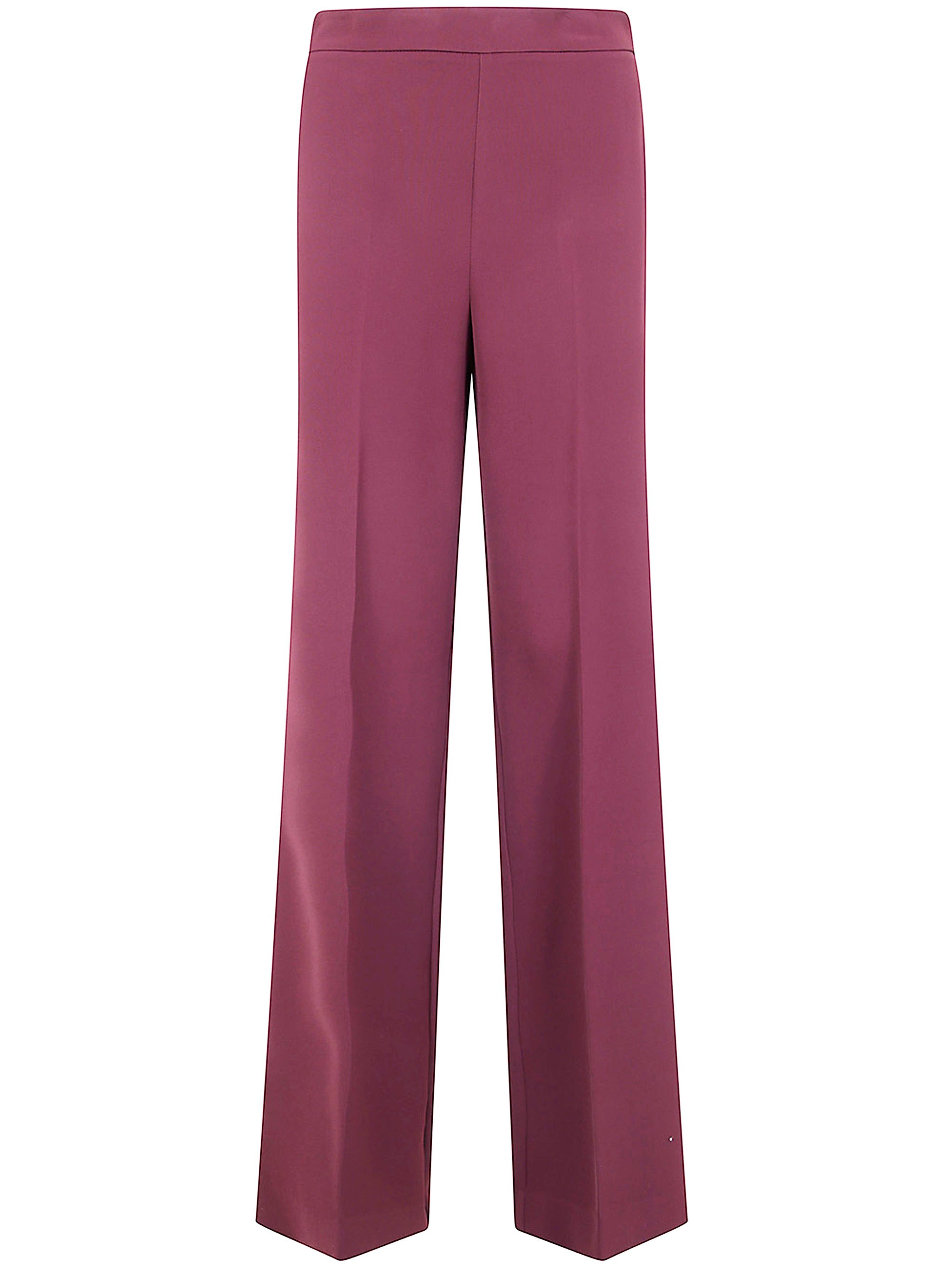 Twinset Twin-set Wide Leg Trousers In Burgundy