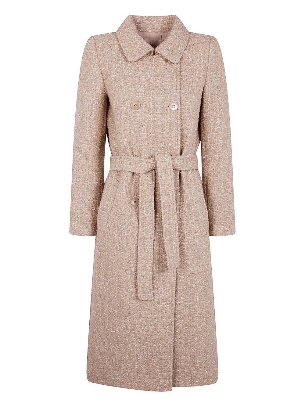 TWINSET Boucle Coat With Belt