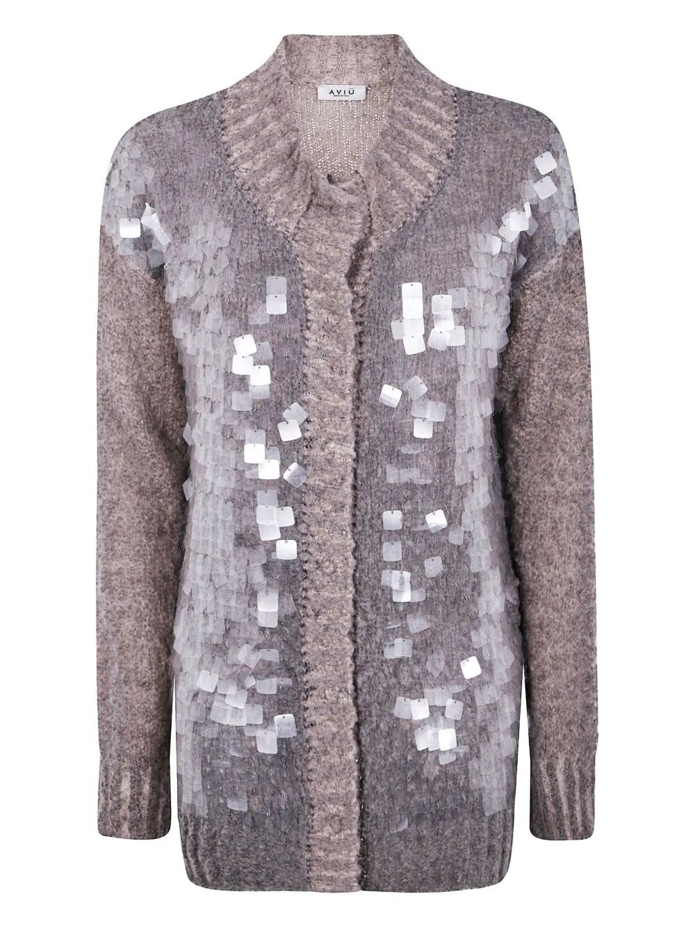 Aviu Sequins Cardigan In Brown