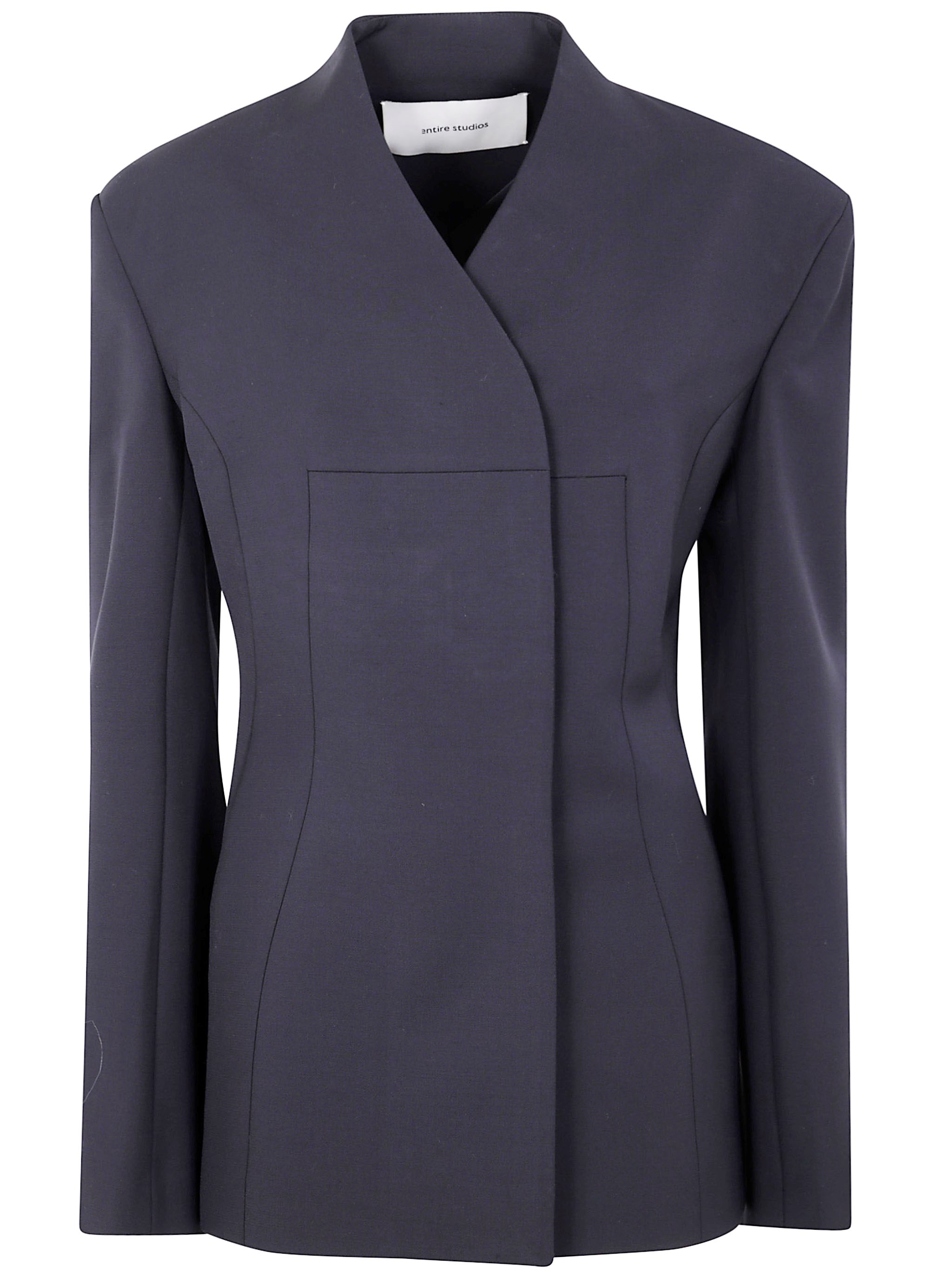 Entire Studios Button-fastening Double-breasted Coat In Blue