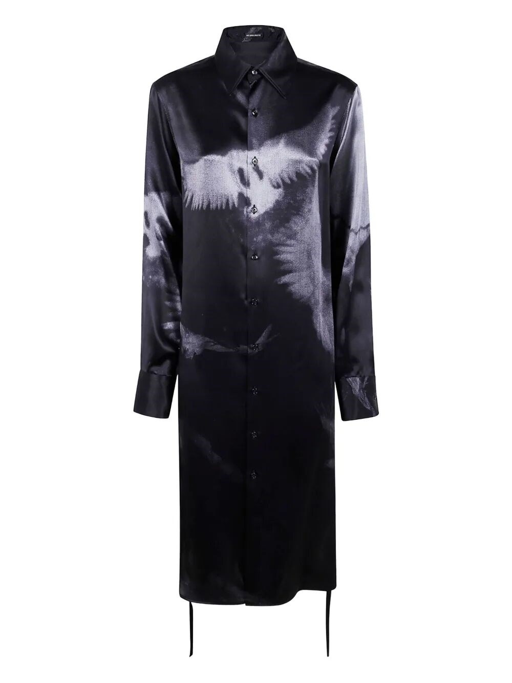 Ann Demeulemeester "rada" High Comfort Shirt With Drawstrings In Black