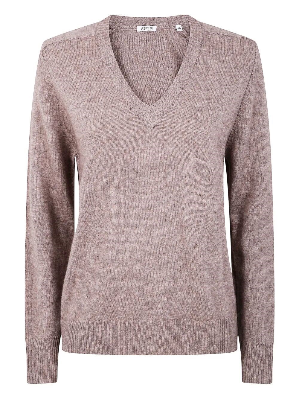 Aspesi V-neck Turtleneck Sweater In Pink