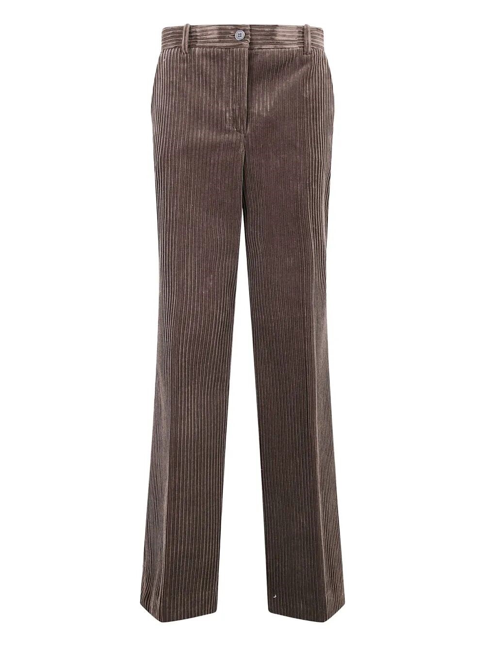 P.a.r.o.s.h P. A.r. O.s. H. Wide Leg Courduroy Trousers In Brown
