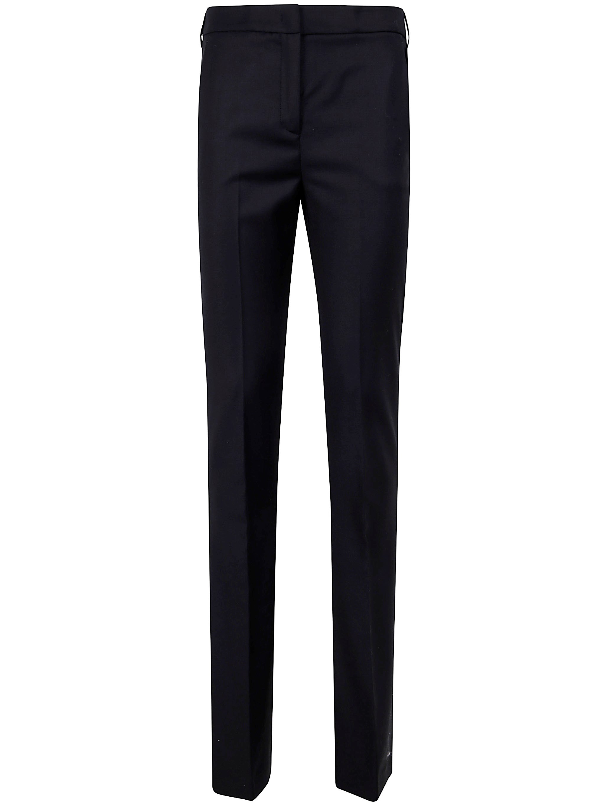 Blumarine Flared Twill Pants In Black