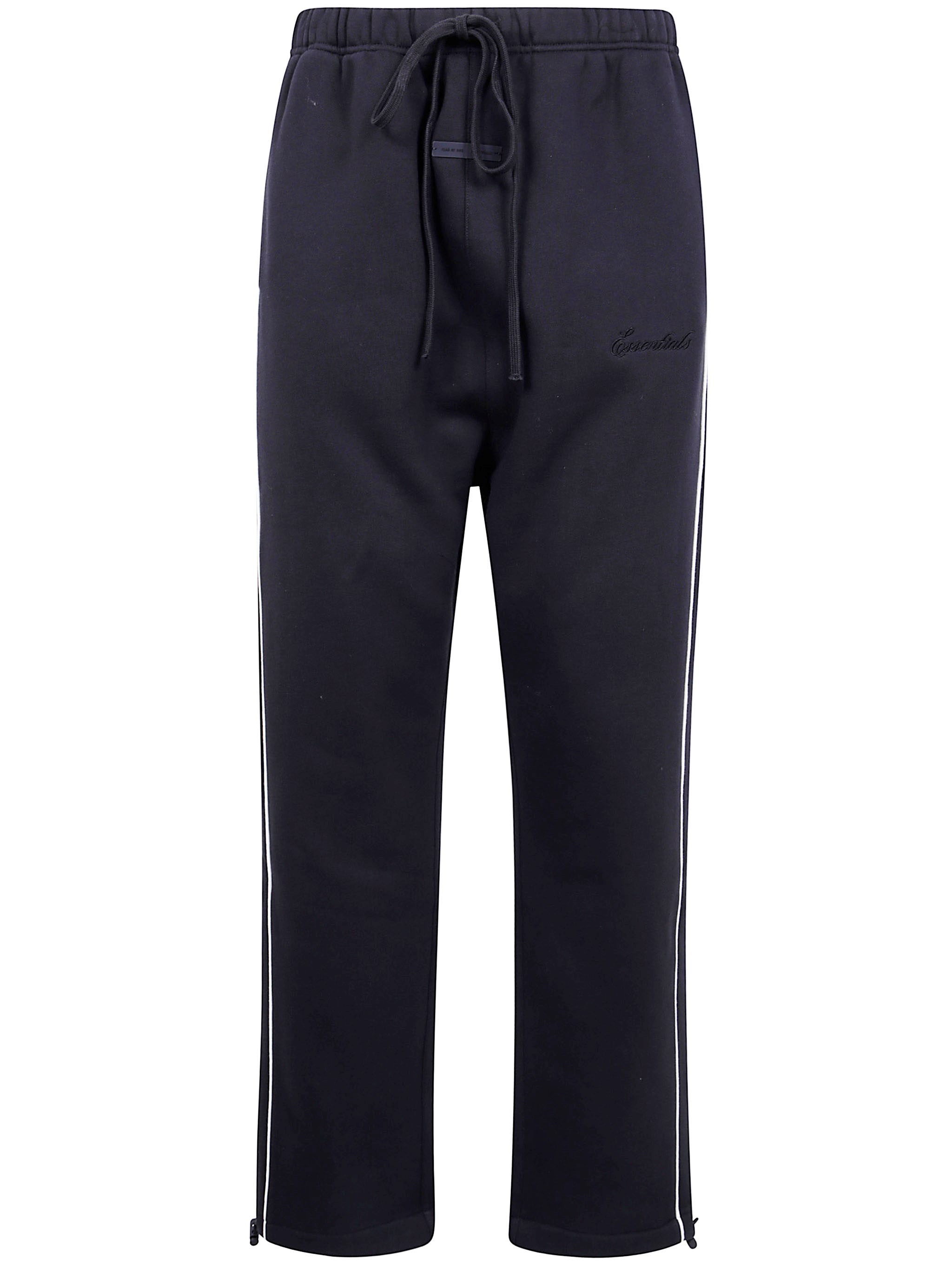 Essentials Relaxed Fleece Sweatpant With Piping In Black