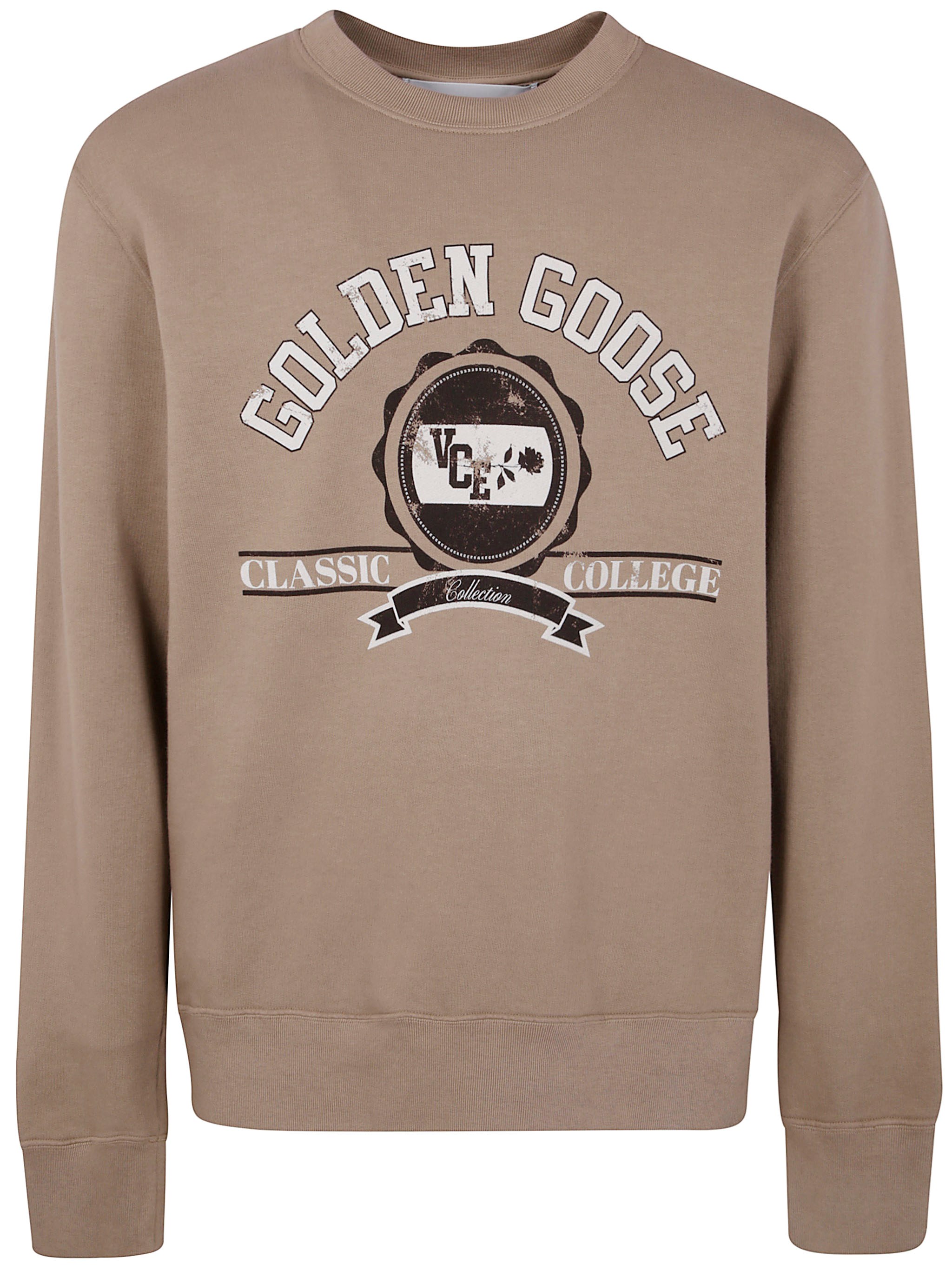 GOLDEN GOOSE "Journey" Man`S Crew Neck Sweatshirt Dyed Cotton Fleece W　GOLDEN GOOSE "Journey" Man`S クルーネック スウェットシャツ ダイコットン フリース W GOLDEN