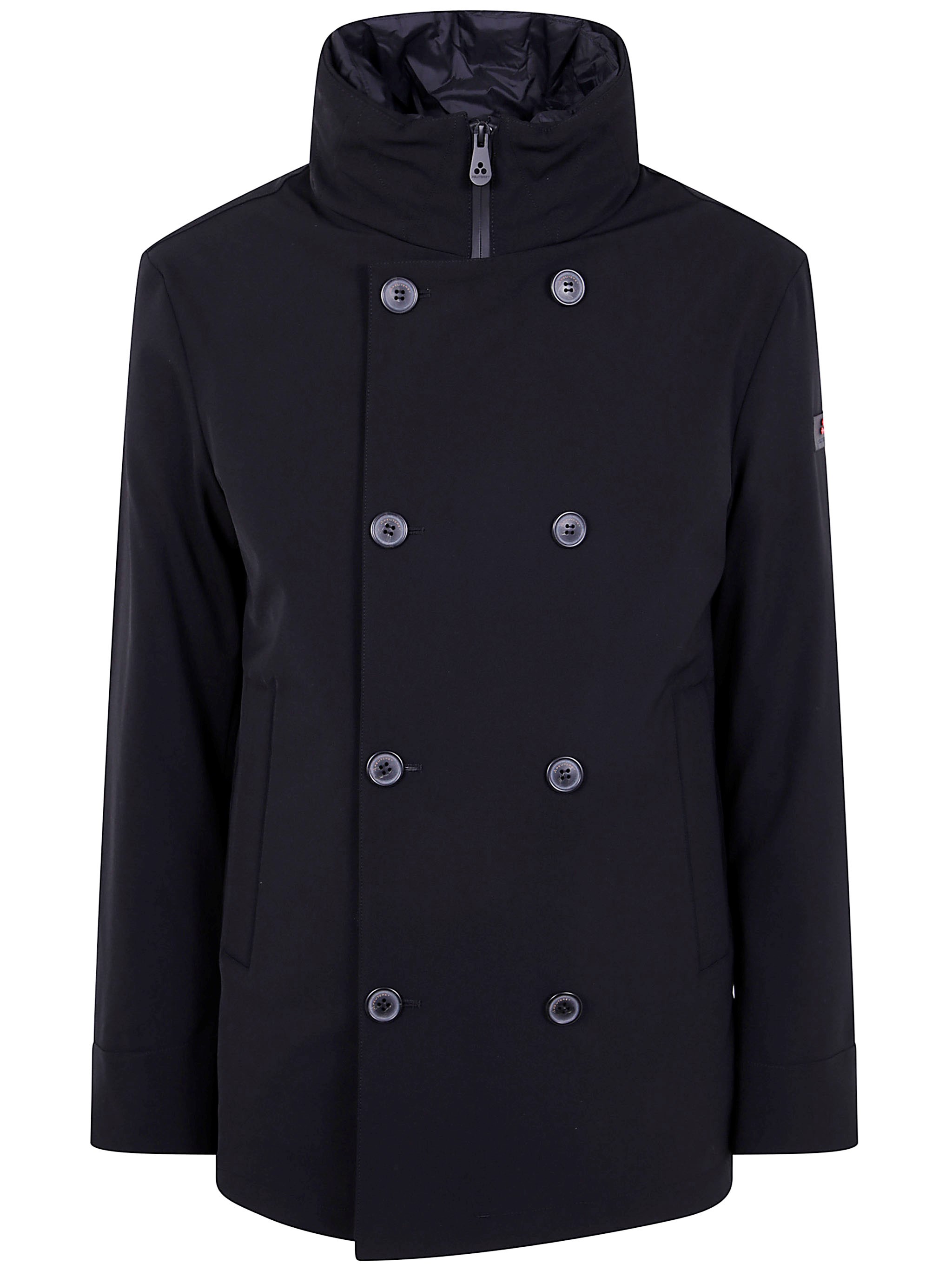 Peuterey Double-breasted Down Jacket In Blue