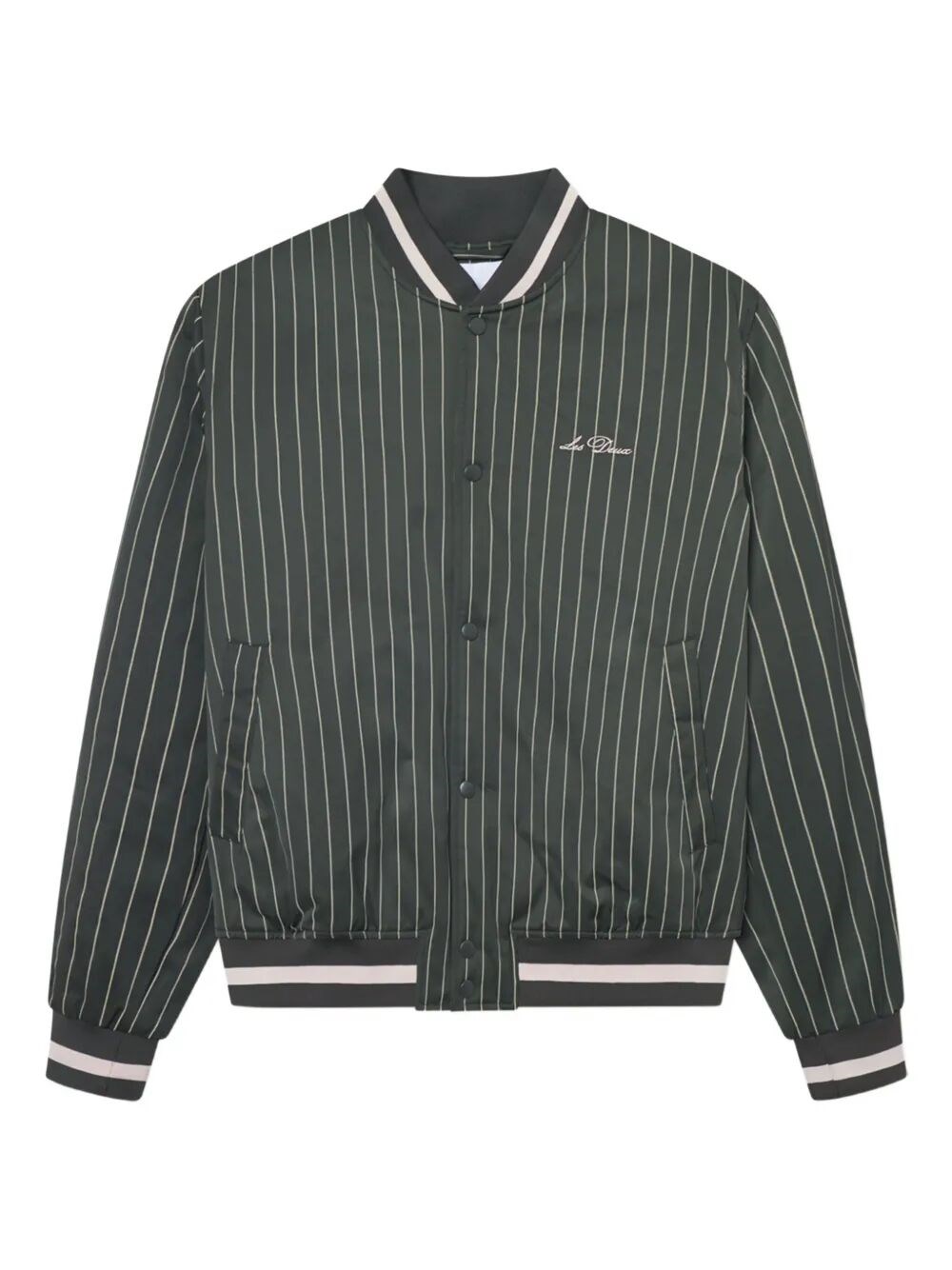 Les Deux "varsity Tech Pinstripe" Jacket In Gray