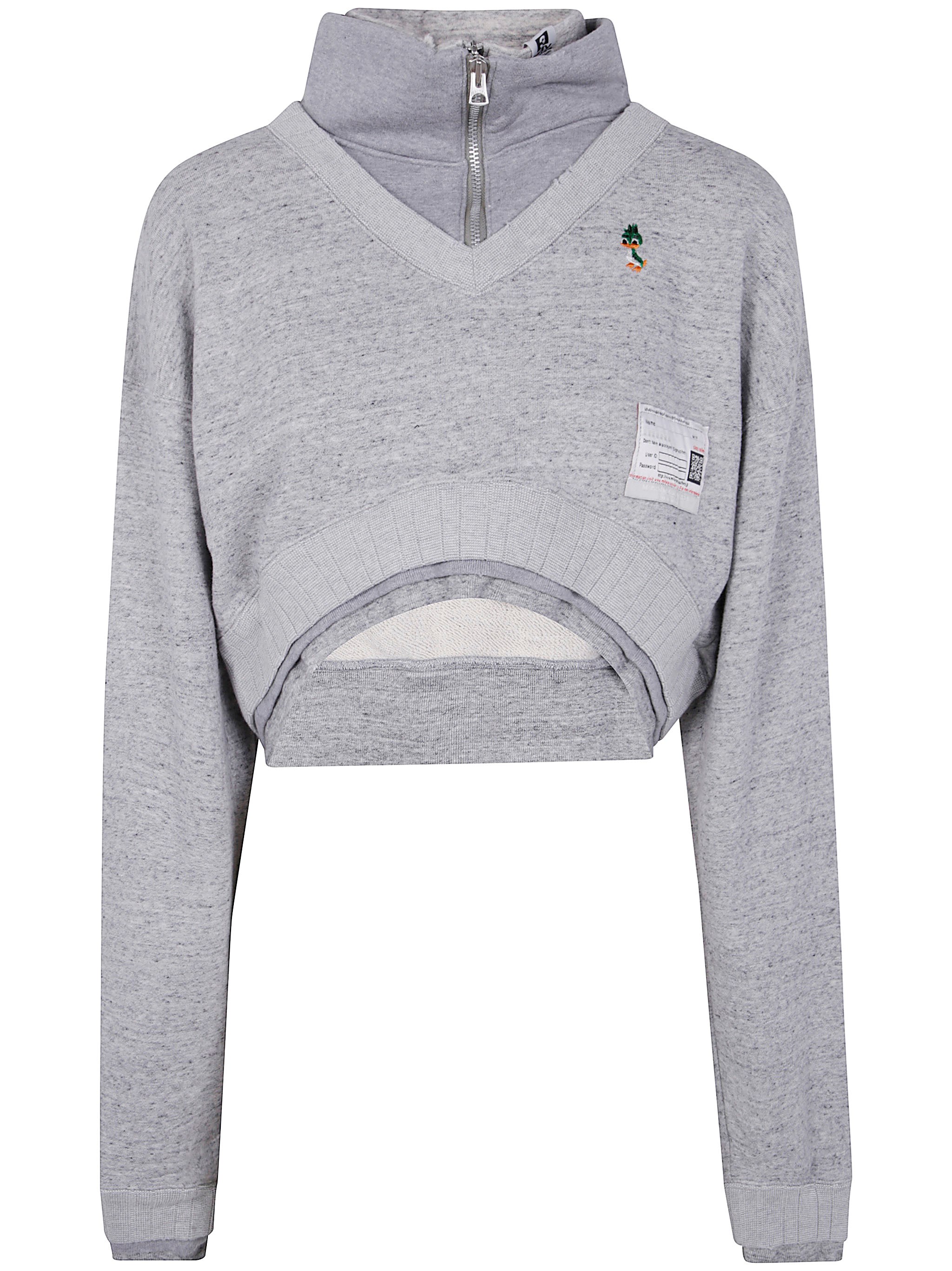 MAISON MIHARA Cropped Layered Pullover