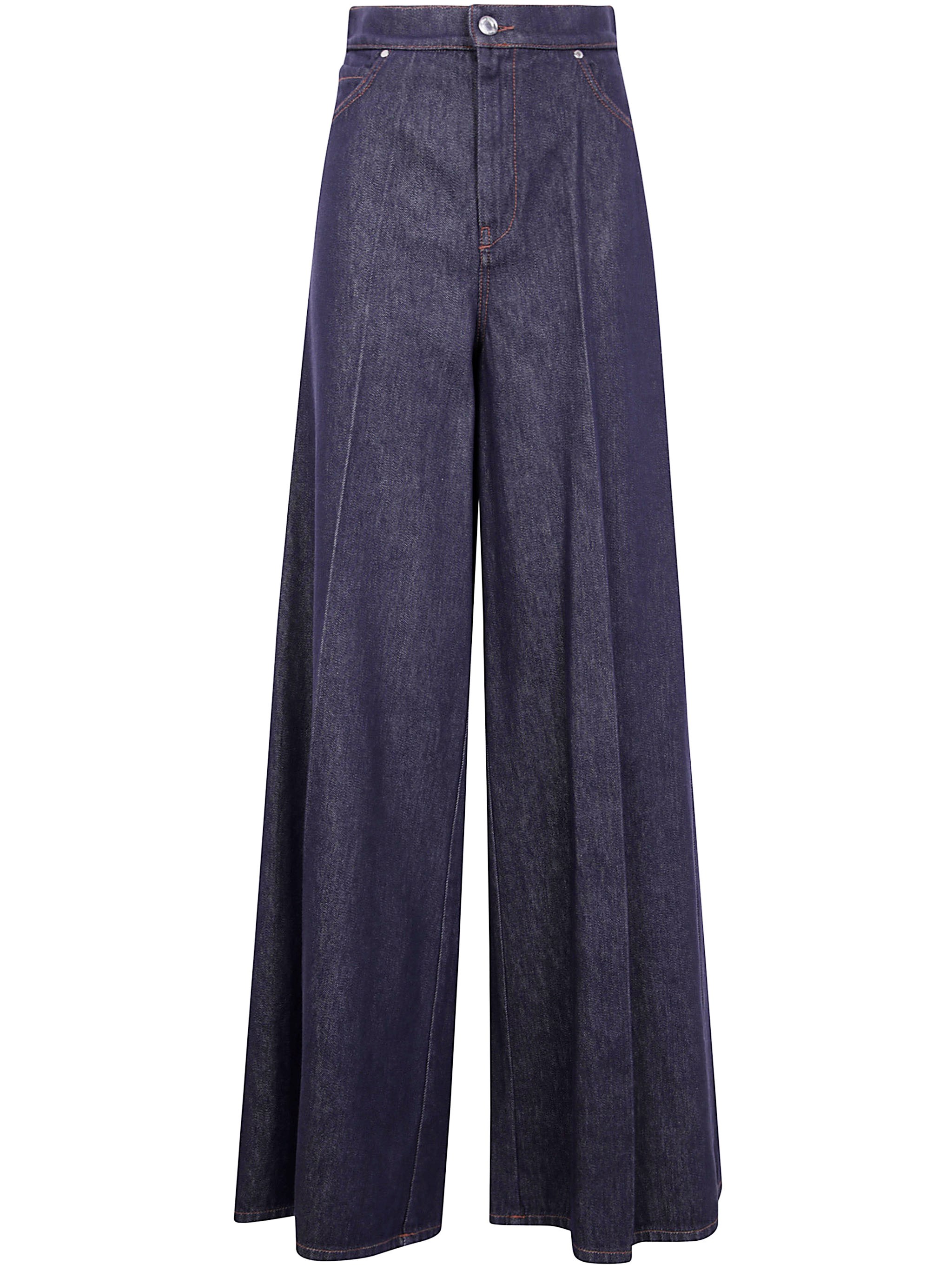 Alberta Ferretti Carmine Wide Leg Jeans