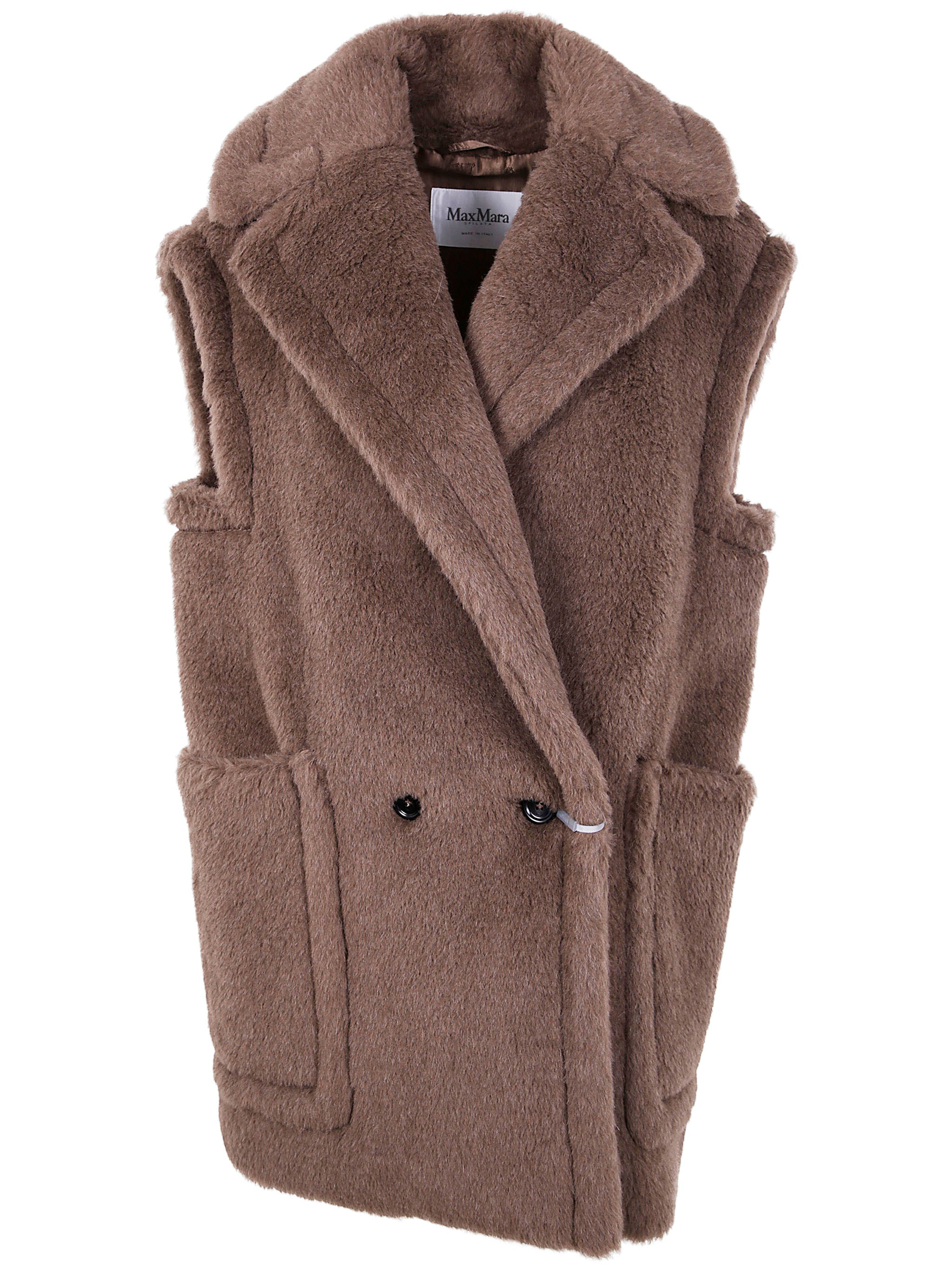 Max Mara "bormida1234" Short Double Breasted Coat In Brown