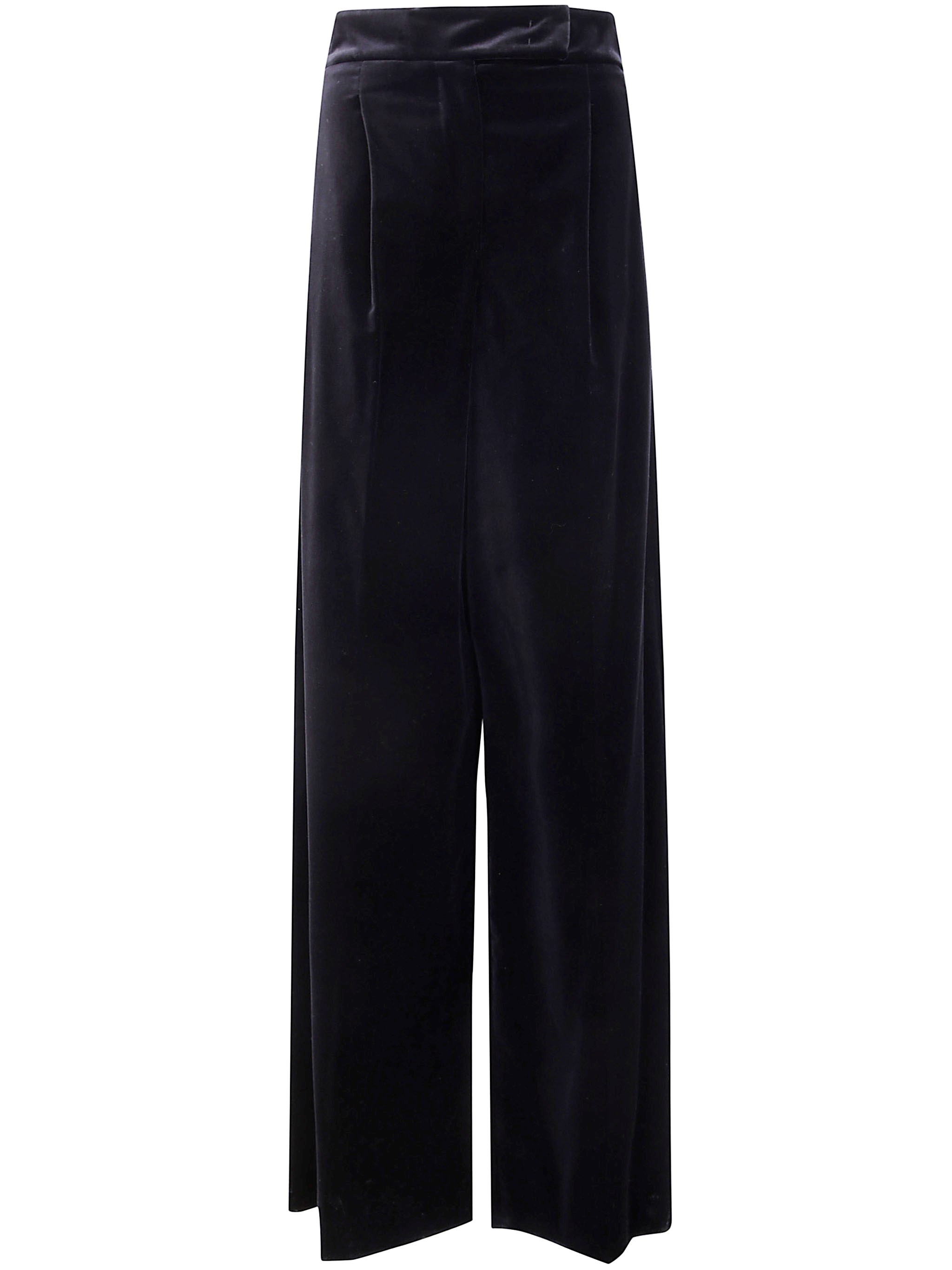 Self-portrait 'bratto1234' Velvet Trousers In Blue