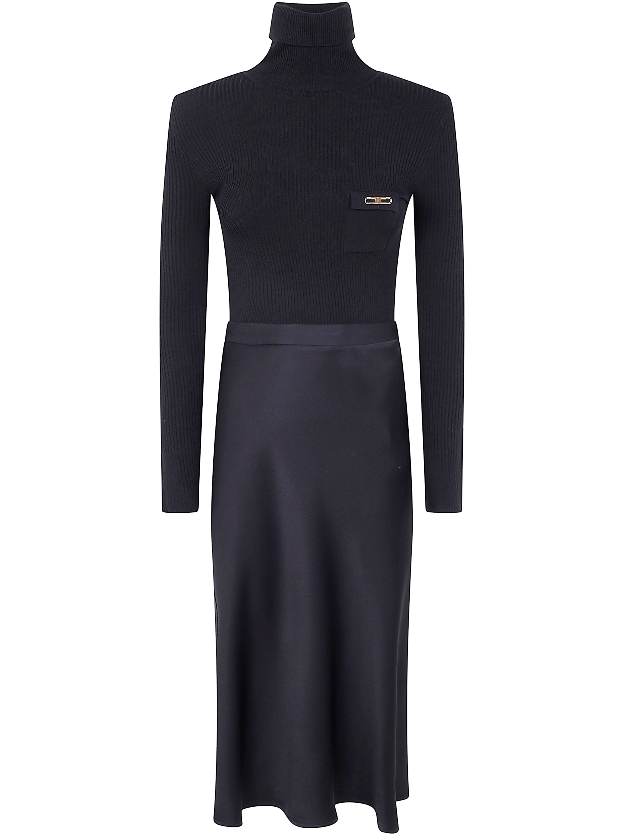 ELISABETTA FRANCHI Double Fabric Dress