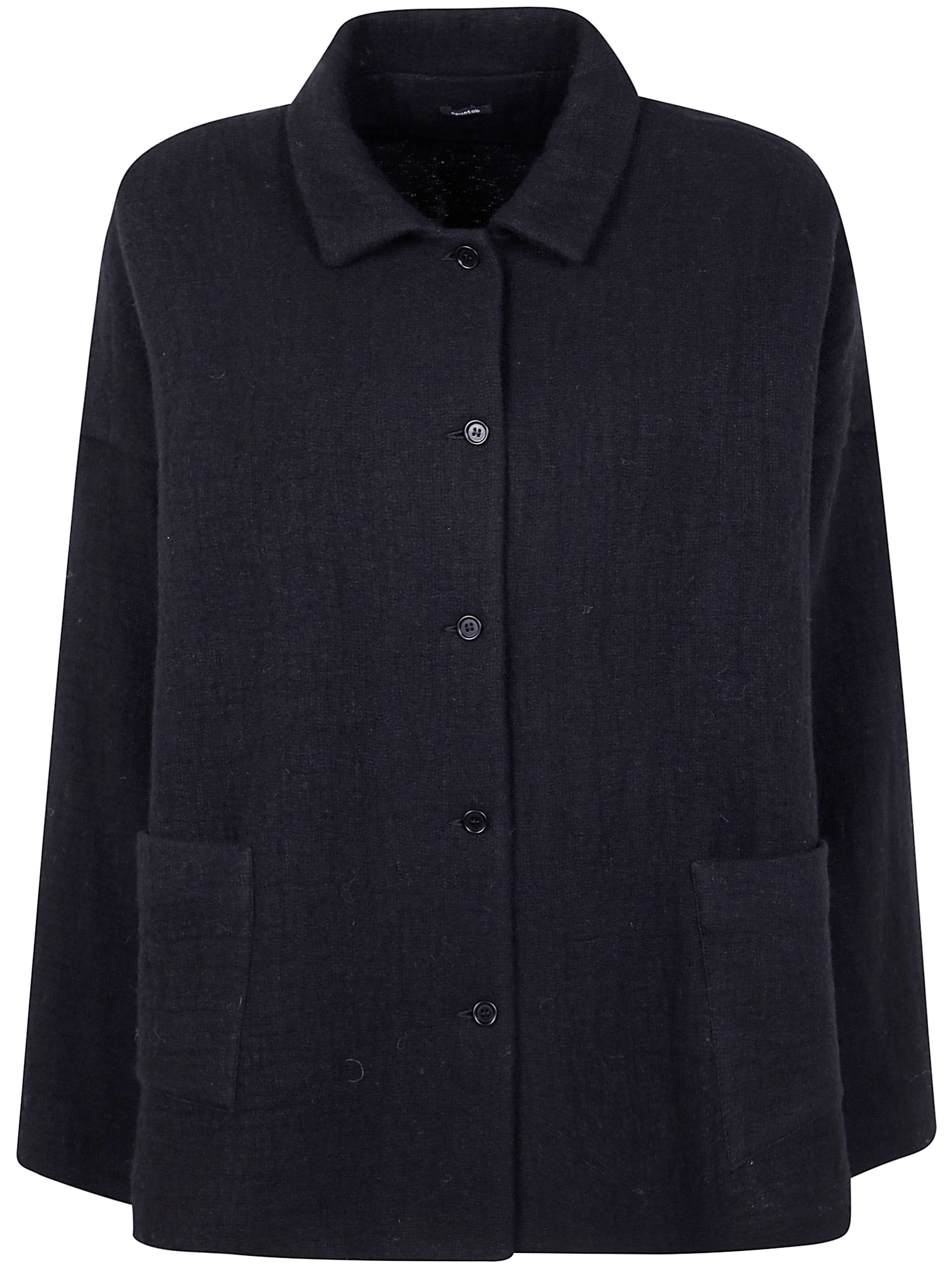 Paul Smith Bicolor Cardigan, Solid Colour On The Back And With Checkered Pattern On The Back In White