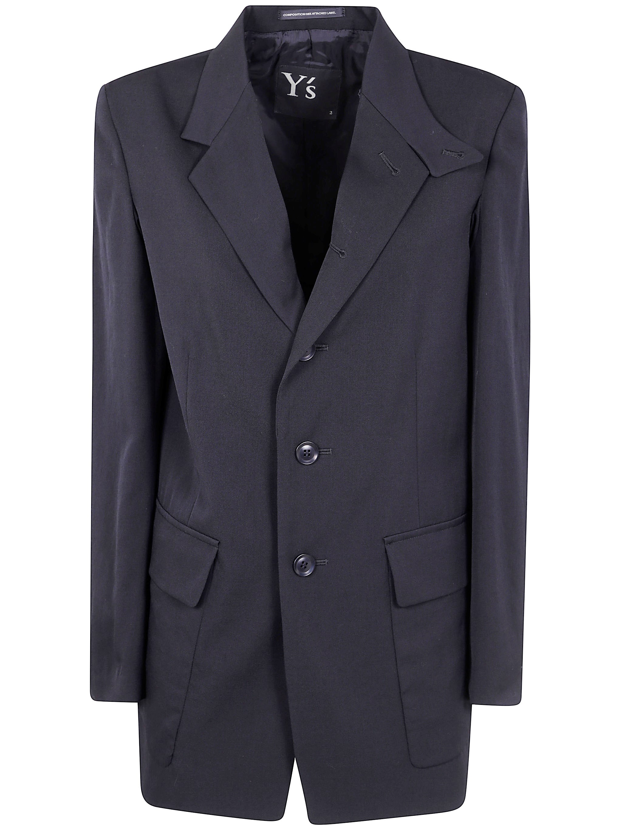 Y's "notched Lapel" Gabardine Jacket