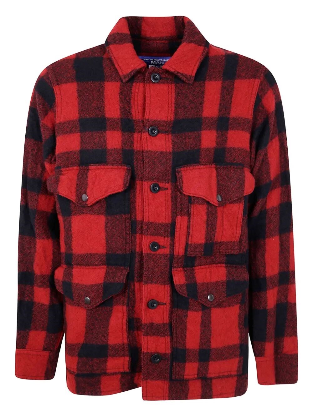 Junya Watanabe Checked Press-stud Shirt Jacket In Multi