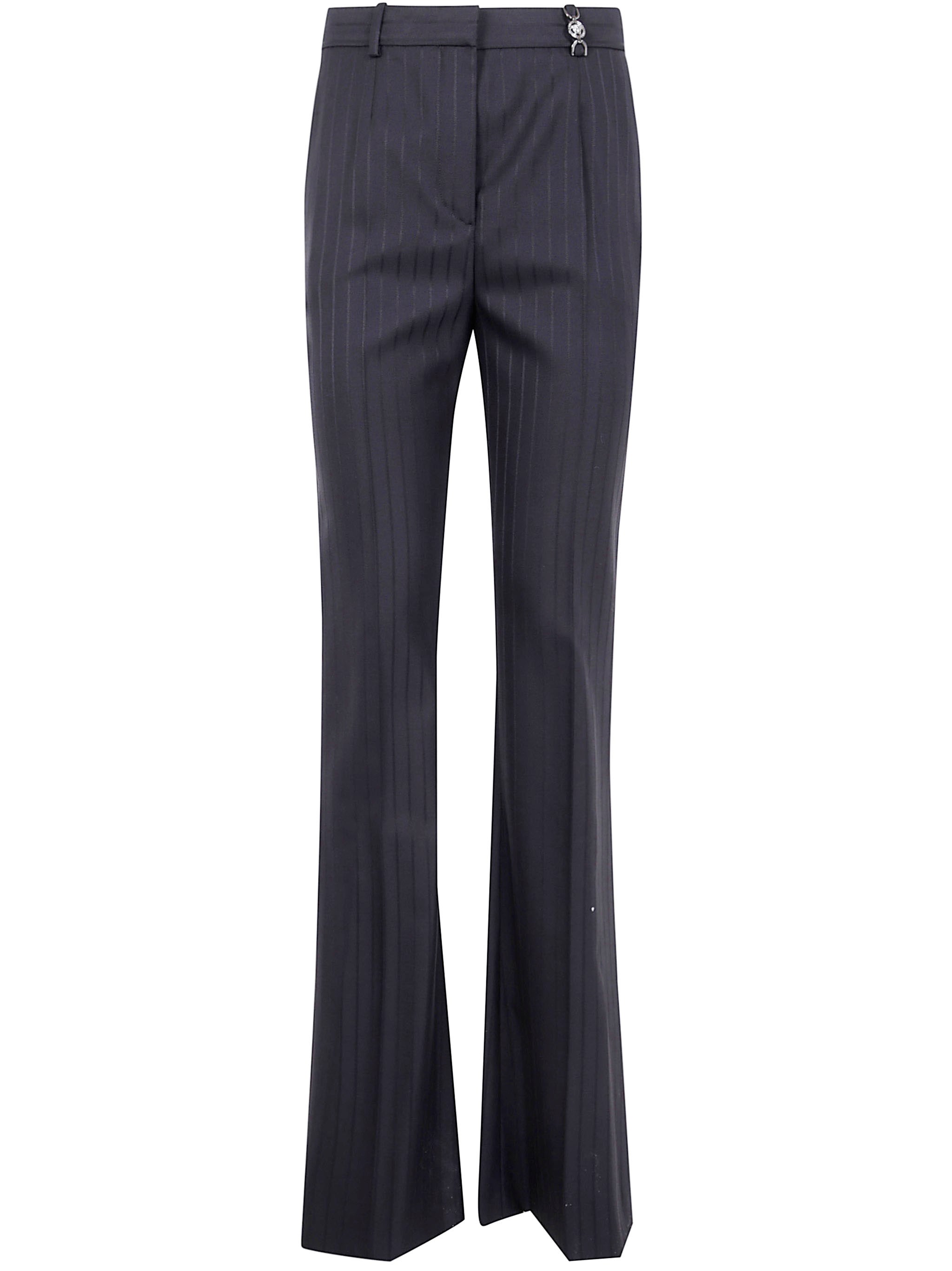 VERSACE Informal Pant Responsible Wool Tonal Pinstripes　VERSACE インフォーマル パンツ 責任あるウール 同系色のピンストライプ VERSACE