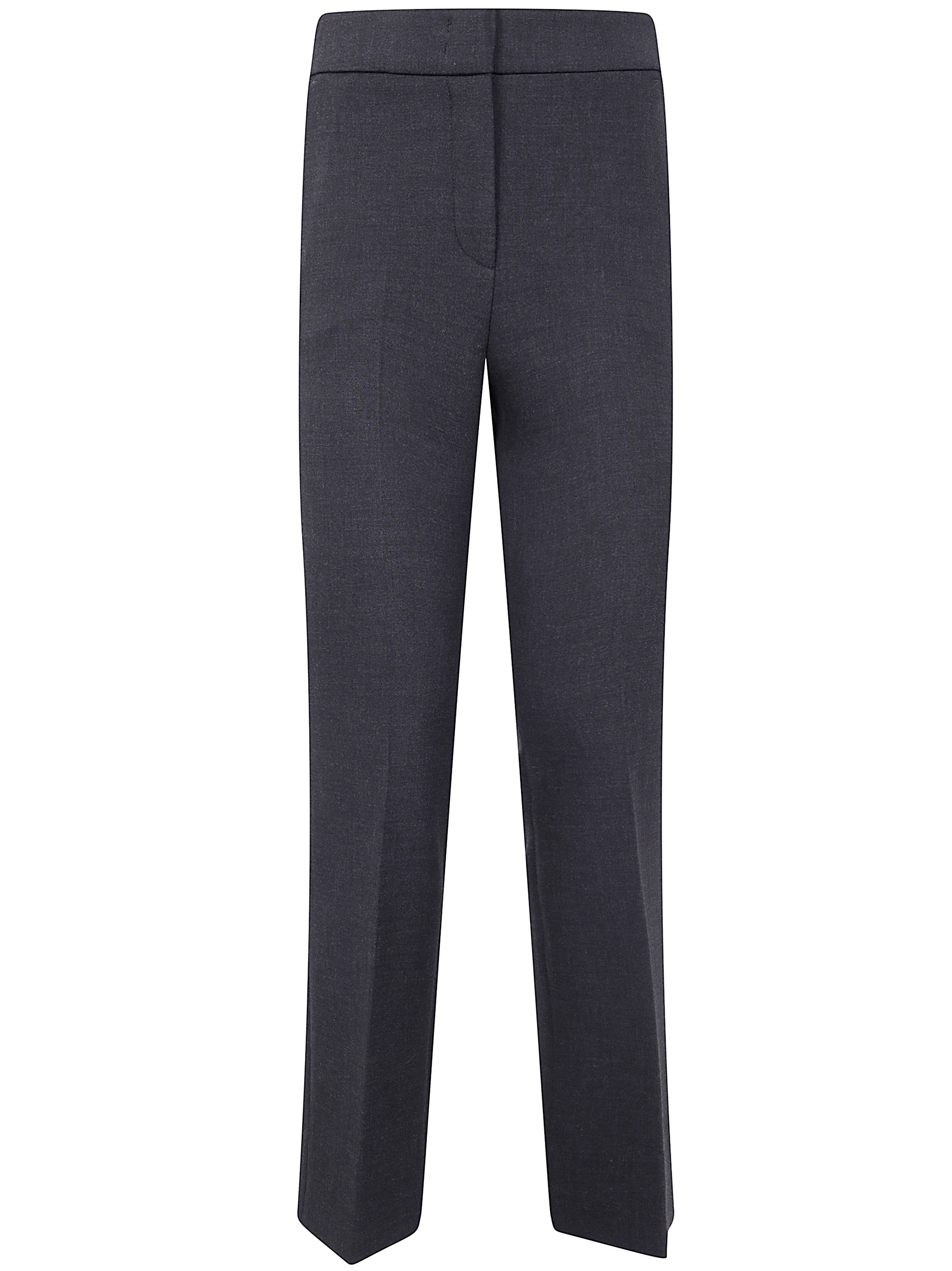 Theory Stretch Back Waisted Little Flared Trousers In Blue