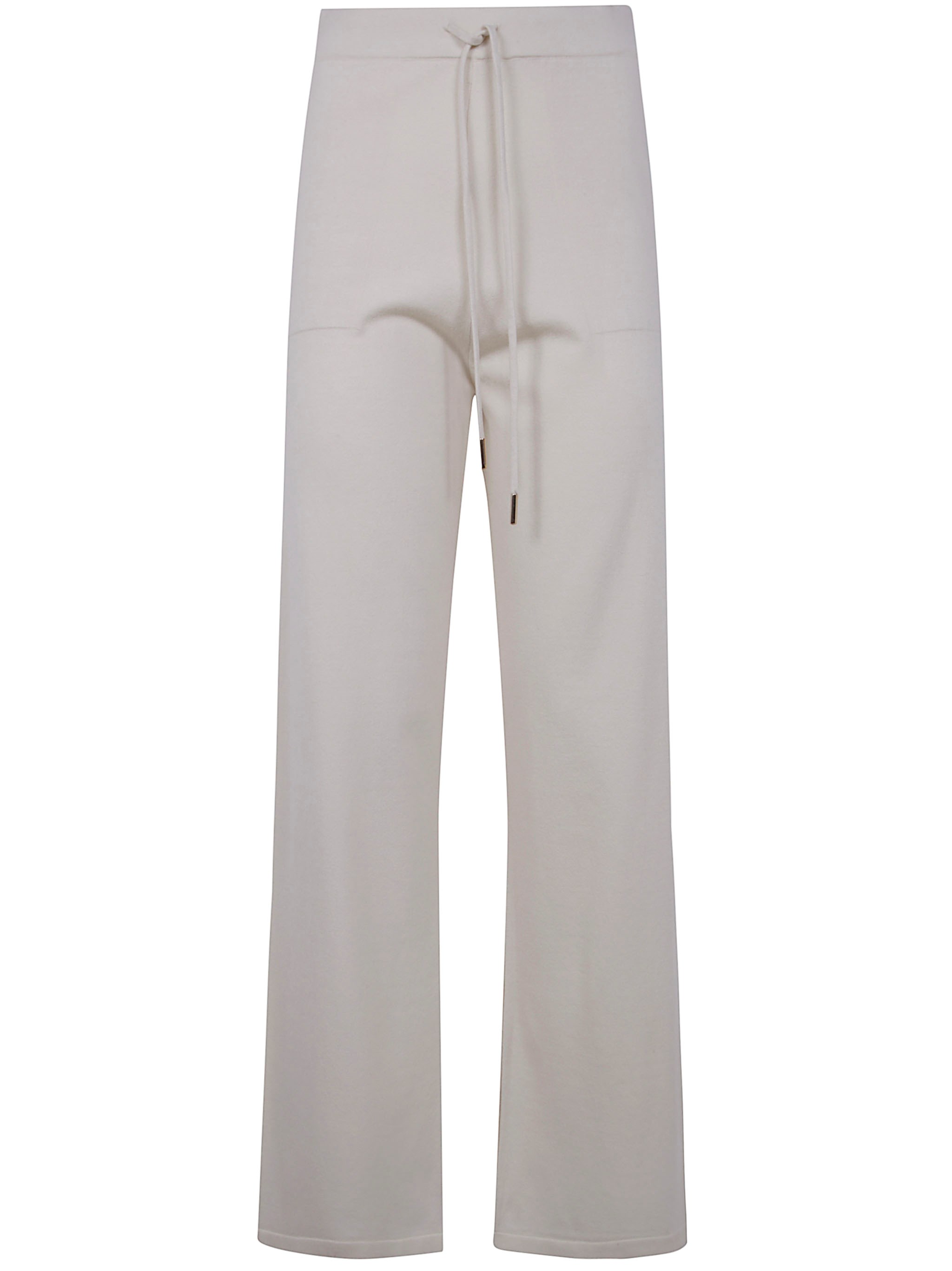 Courrèges Mix Viscose Long Knit Trousers In Gray