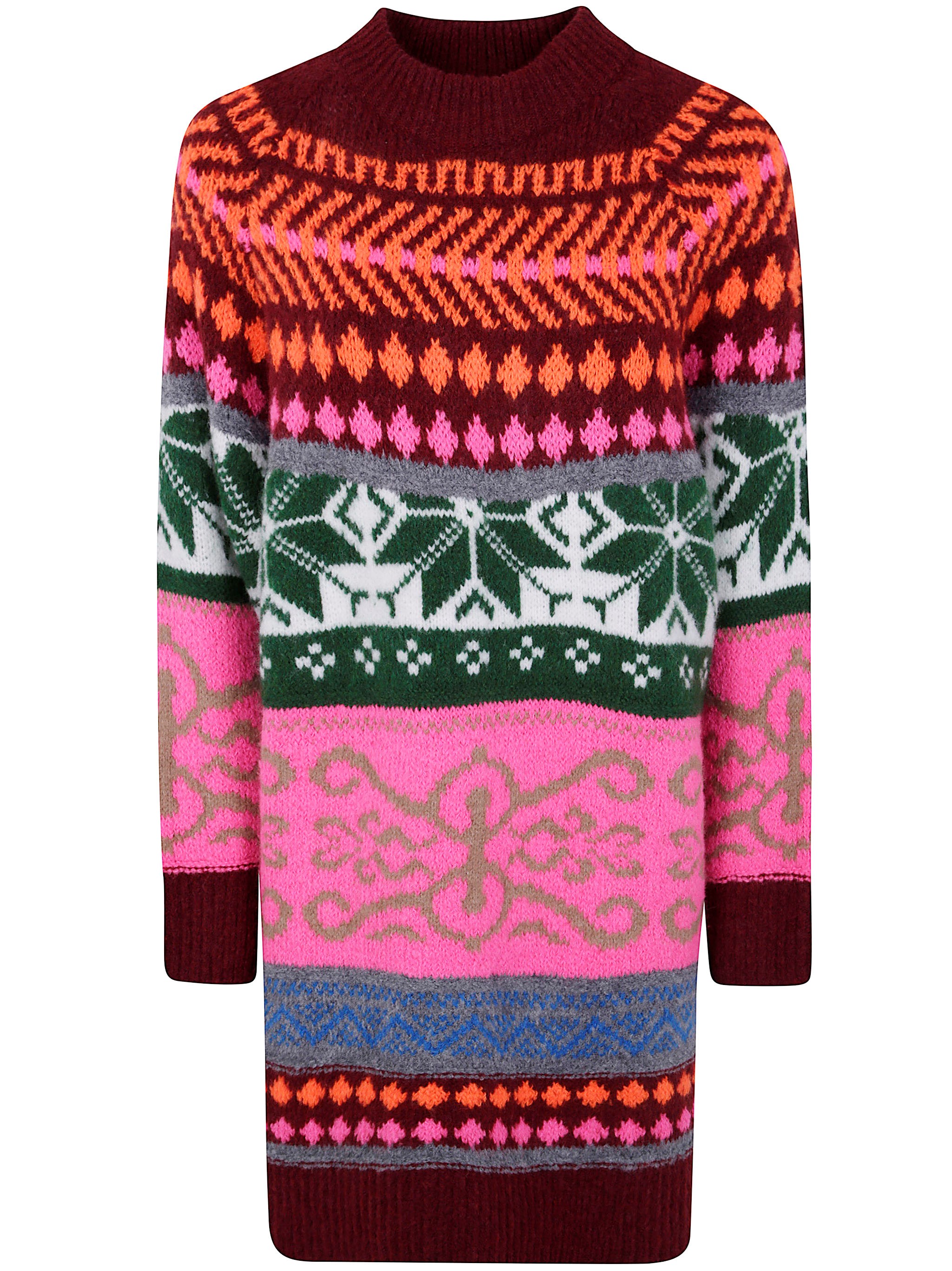 R13 'icon' Jacquard Knit Dress In Multi