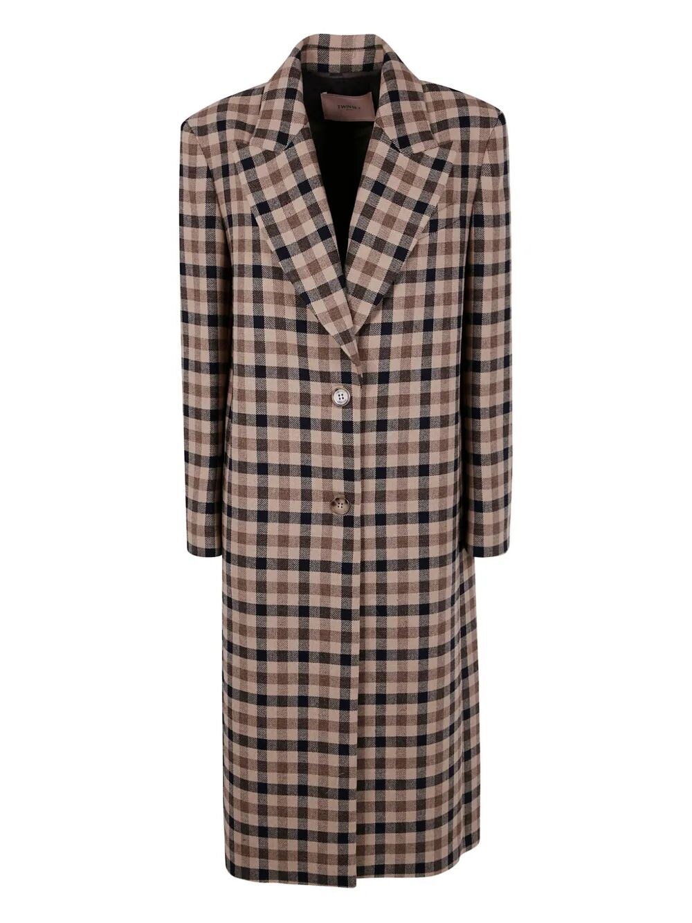 Twinset Twin-set Classic Check Coat