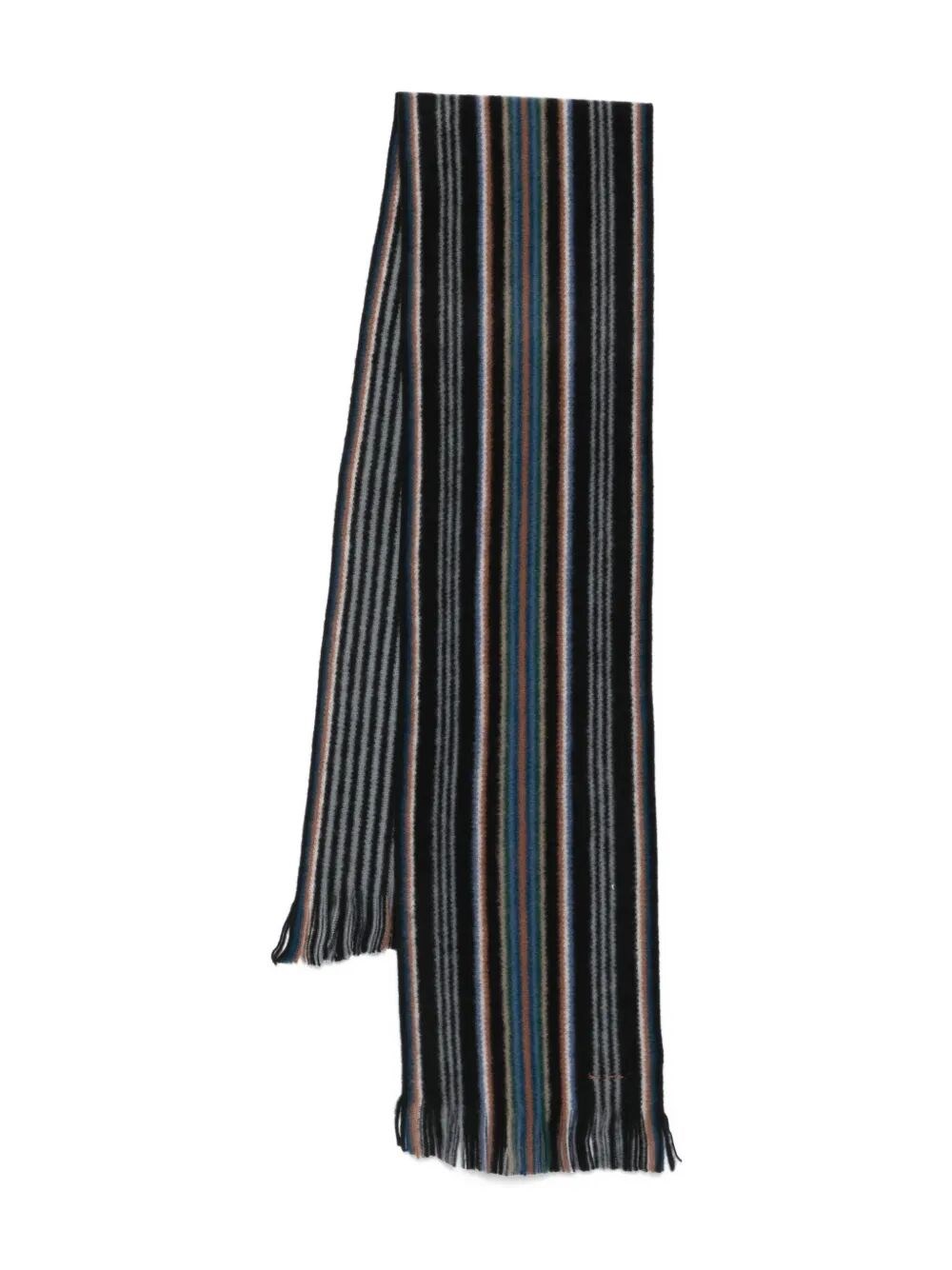 Paul Smith Men Scarf Db Side Strp In Black