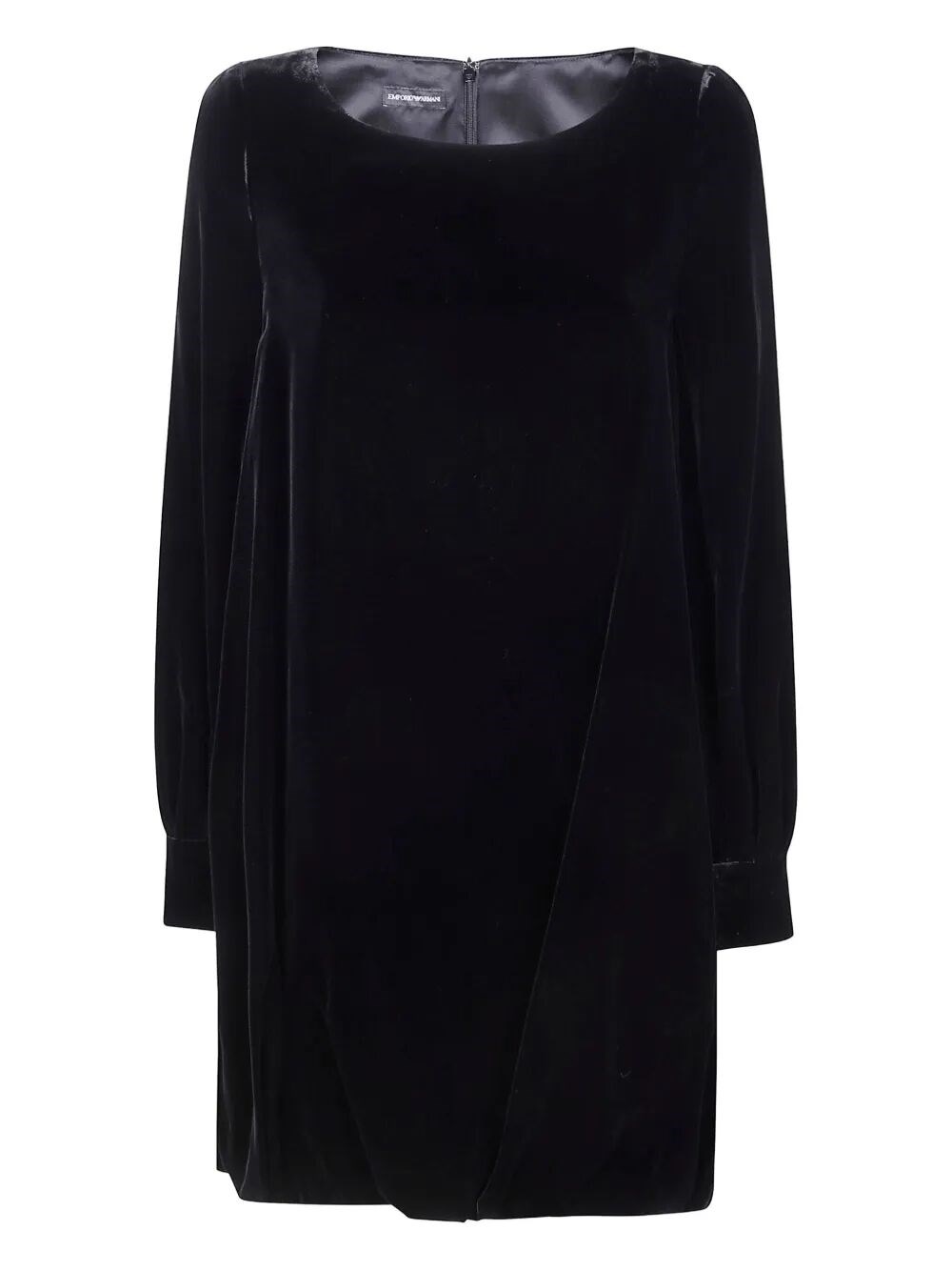 EMPORIO ARMANI Long Sleeve Velvet Dress