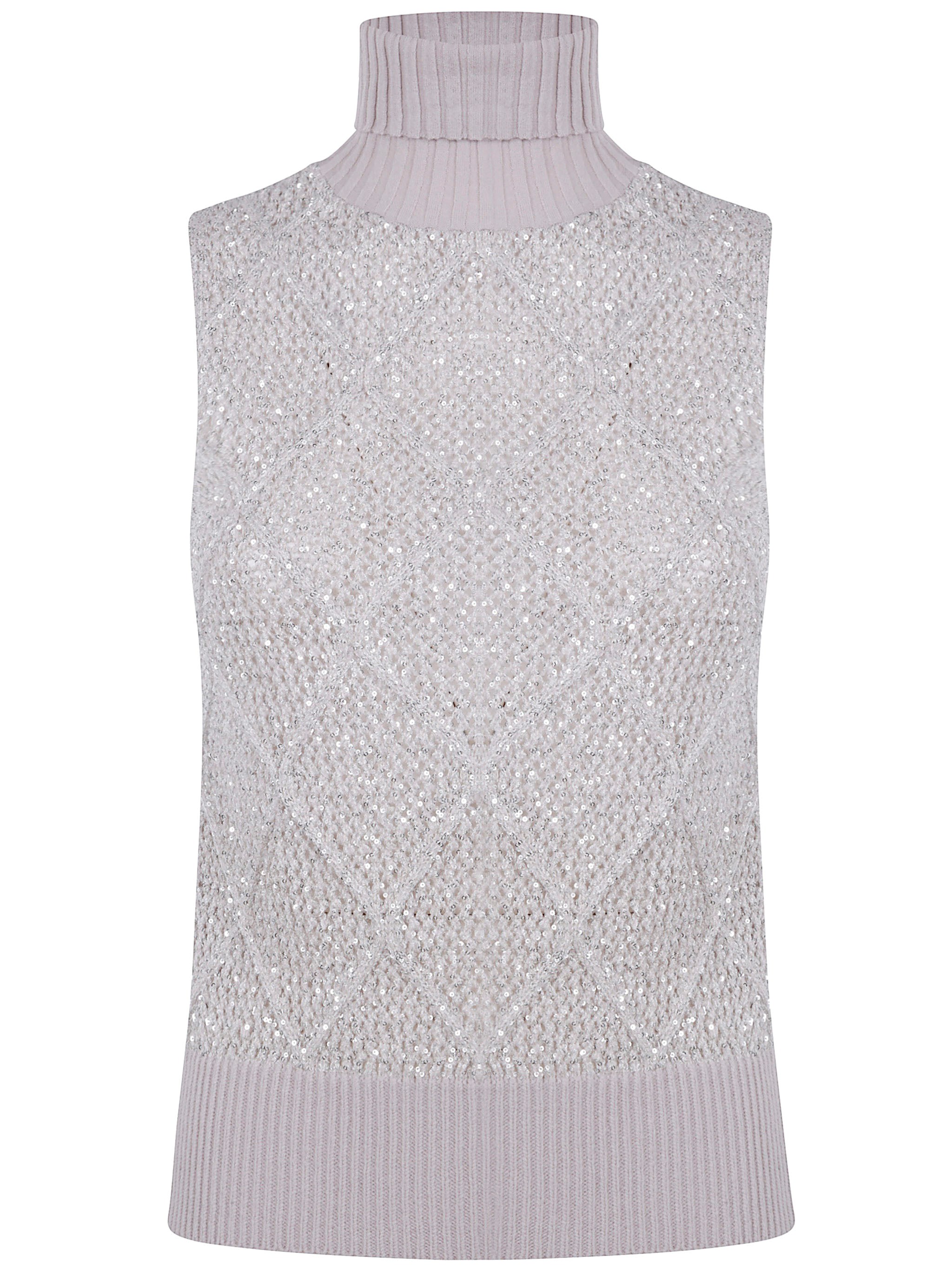 D Exterior D. Exterior Rhombus Sequins Slim Top