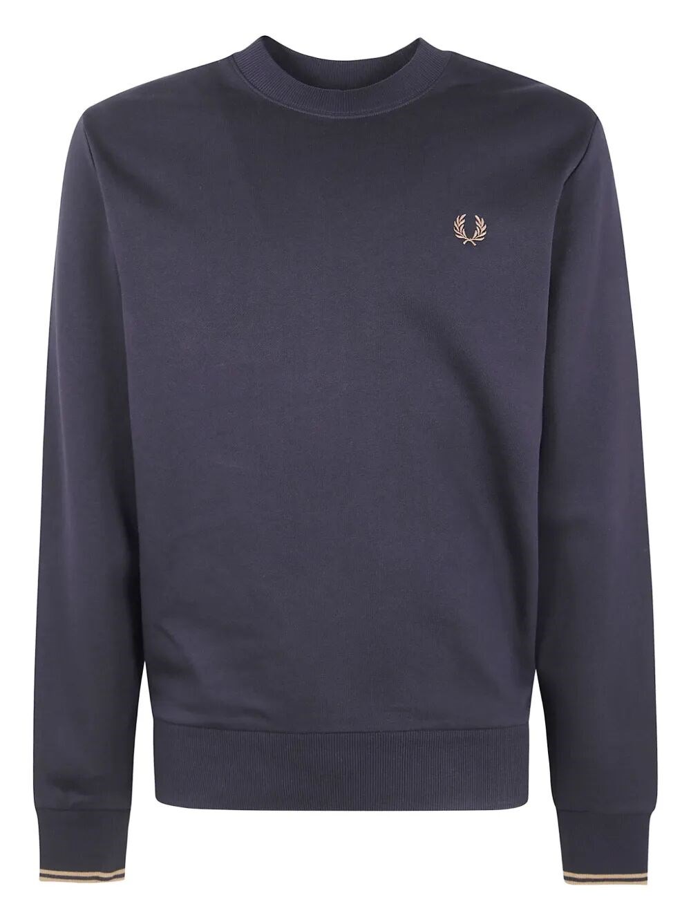 Totême "fred Perry" Crew Neck Sweatshirt In Blue