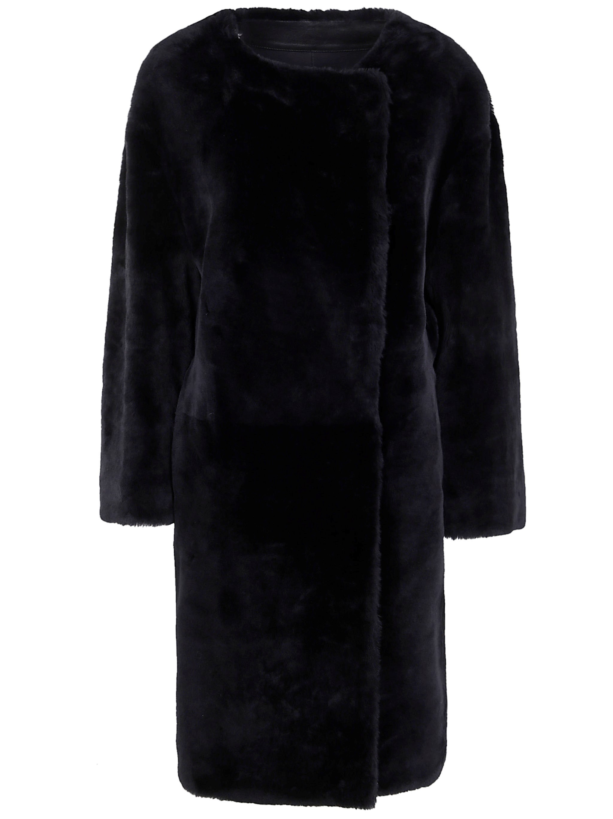 TOTEME Collarless Shearling Coat