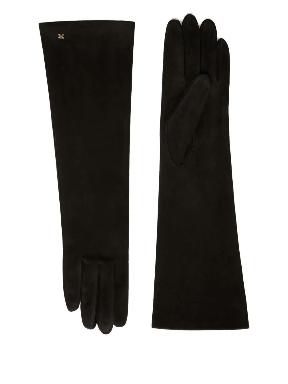 Max Mara Afideesuede Gloves In Suede Nappa In Black