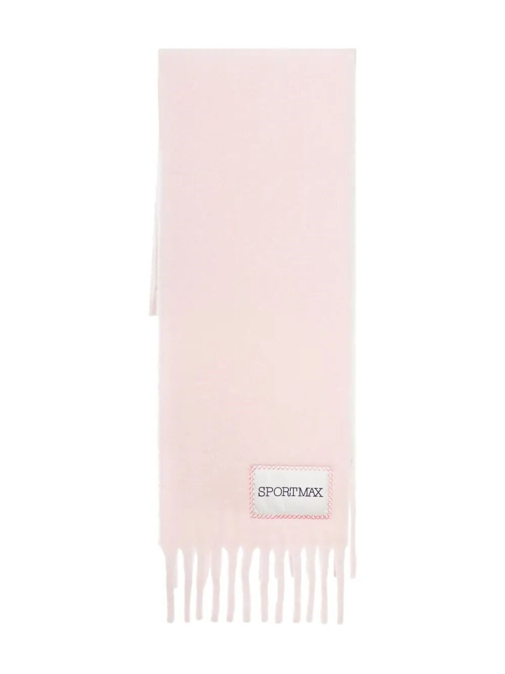 Sportmax Fringed Edge Scarf Collection In Pink