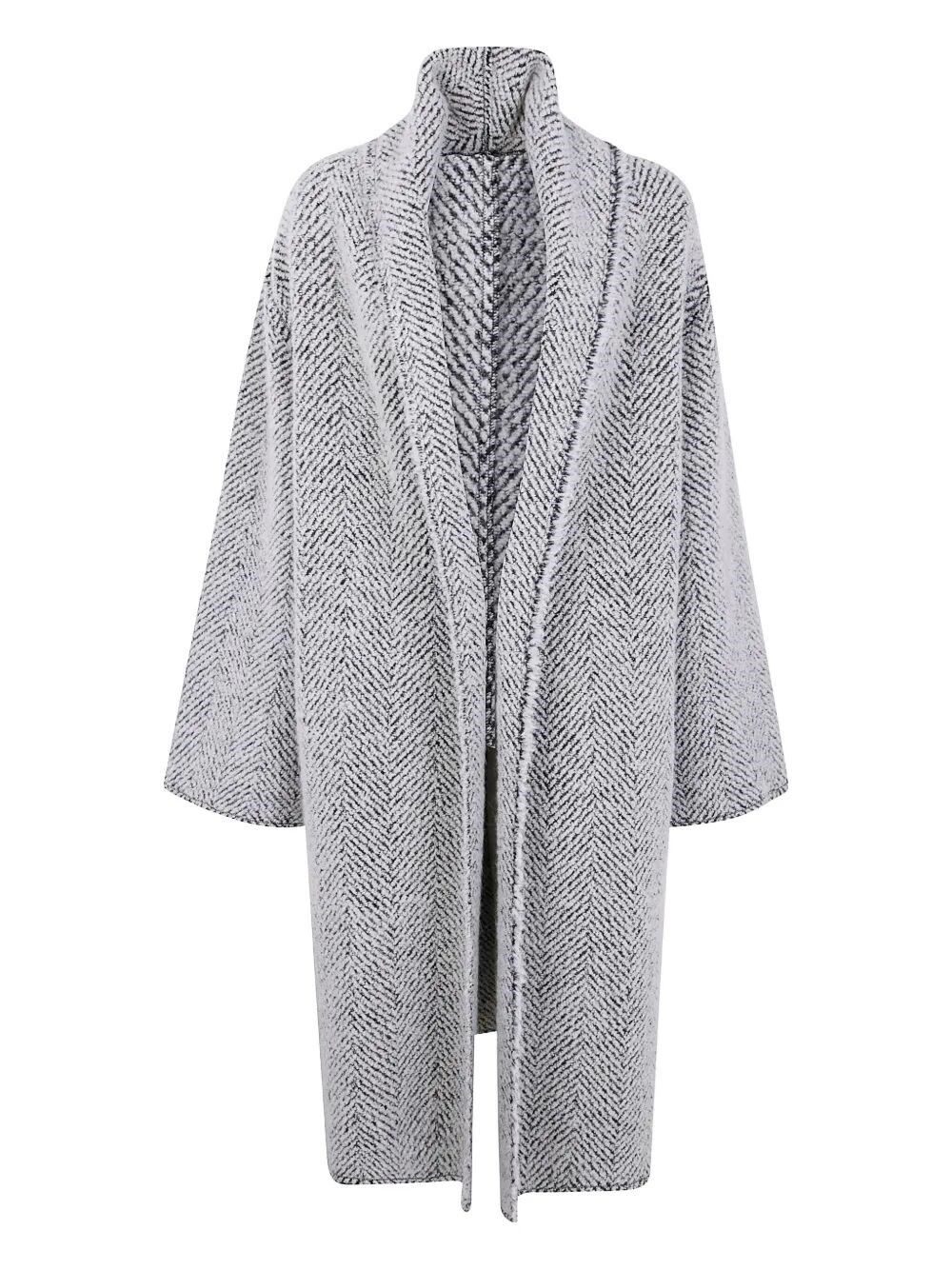 Alberta Ferretti Shaw Boucle Coat