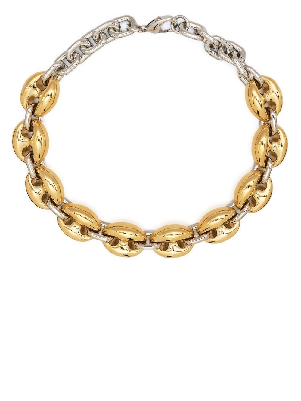 Rabanne Two-tone Chain Link Necklace In Metallic