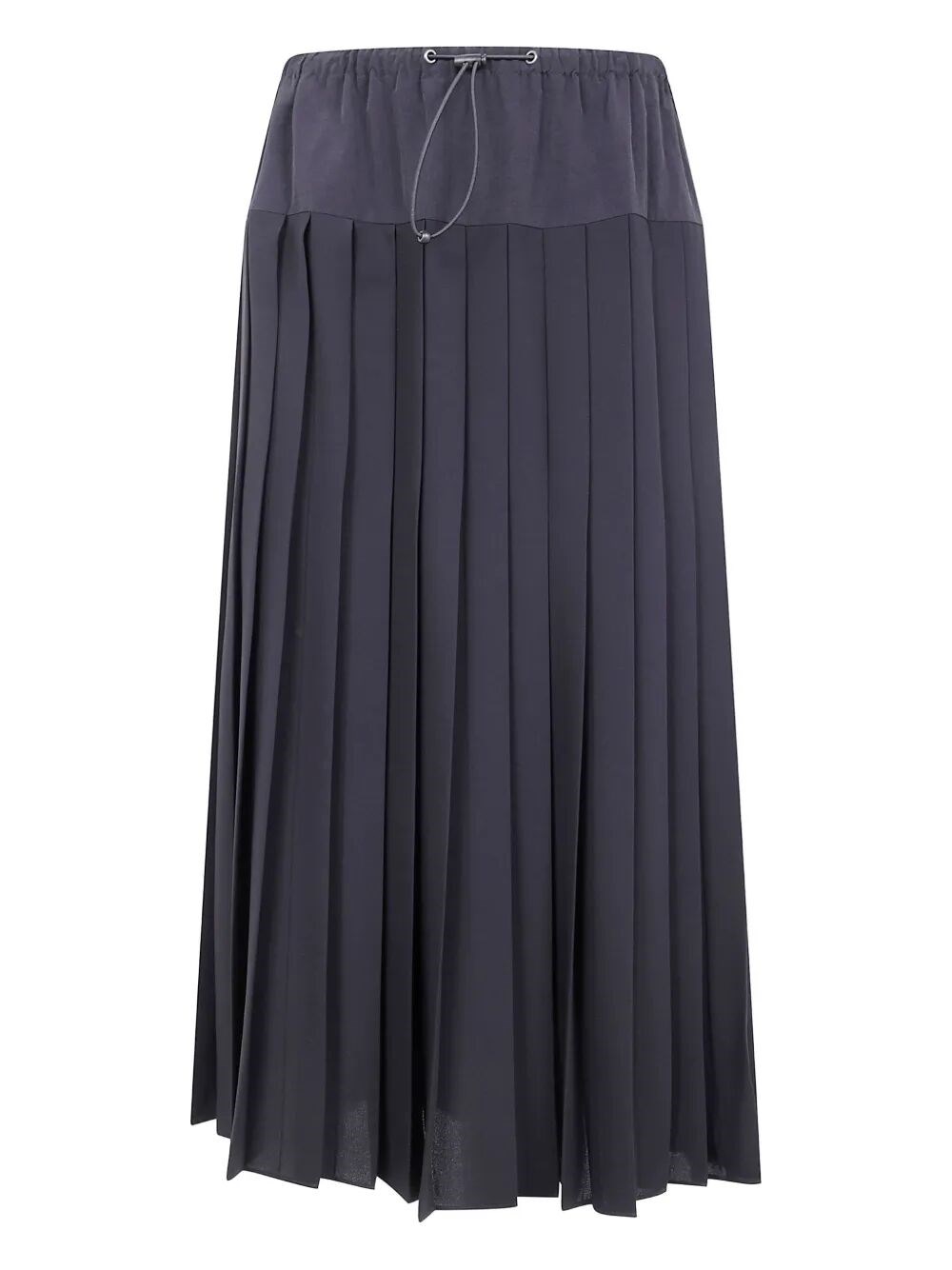 Aspesi "mod.2277" Pleated Tecno Skirt In Blue
