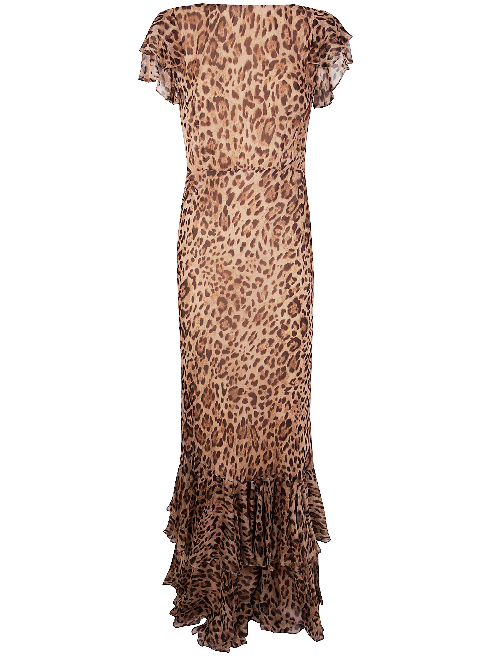 RIXO "Ordinia" Dress Mila Leopard Brown