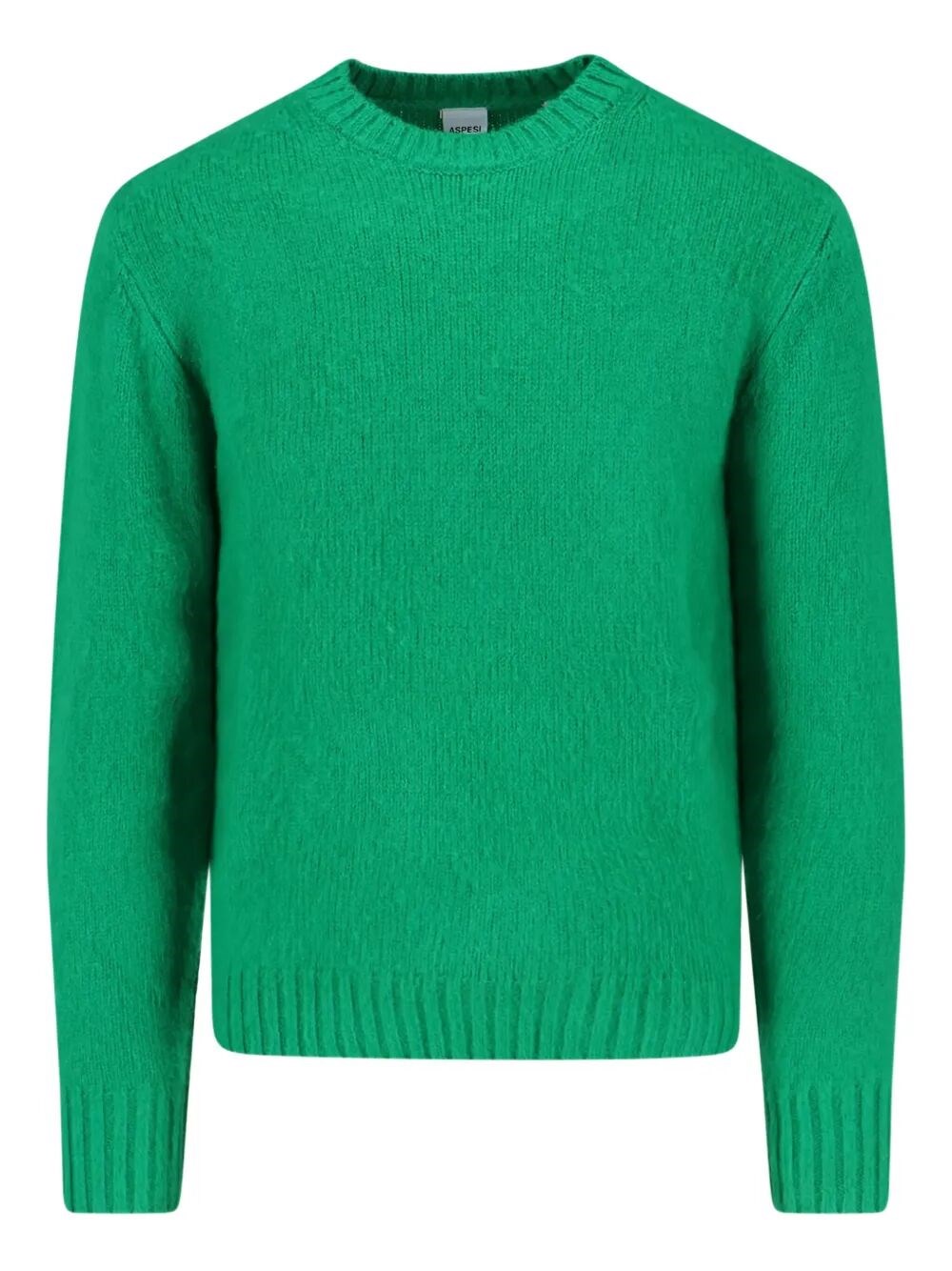 Aspesi "classic" Round Neck Sweater In Green