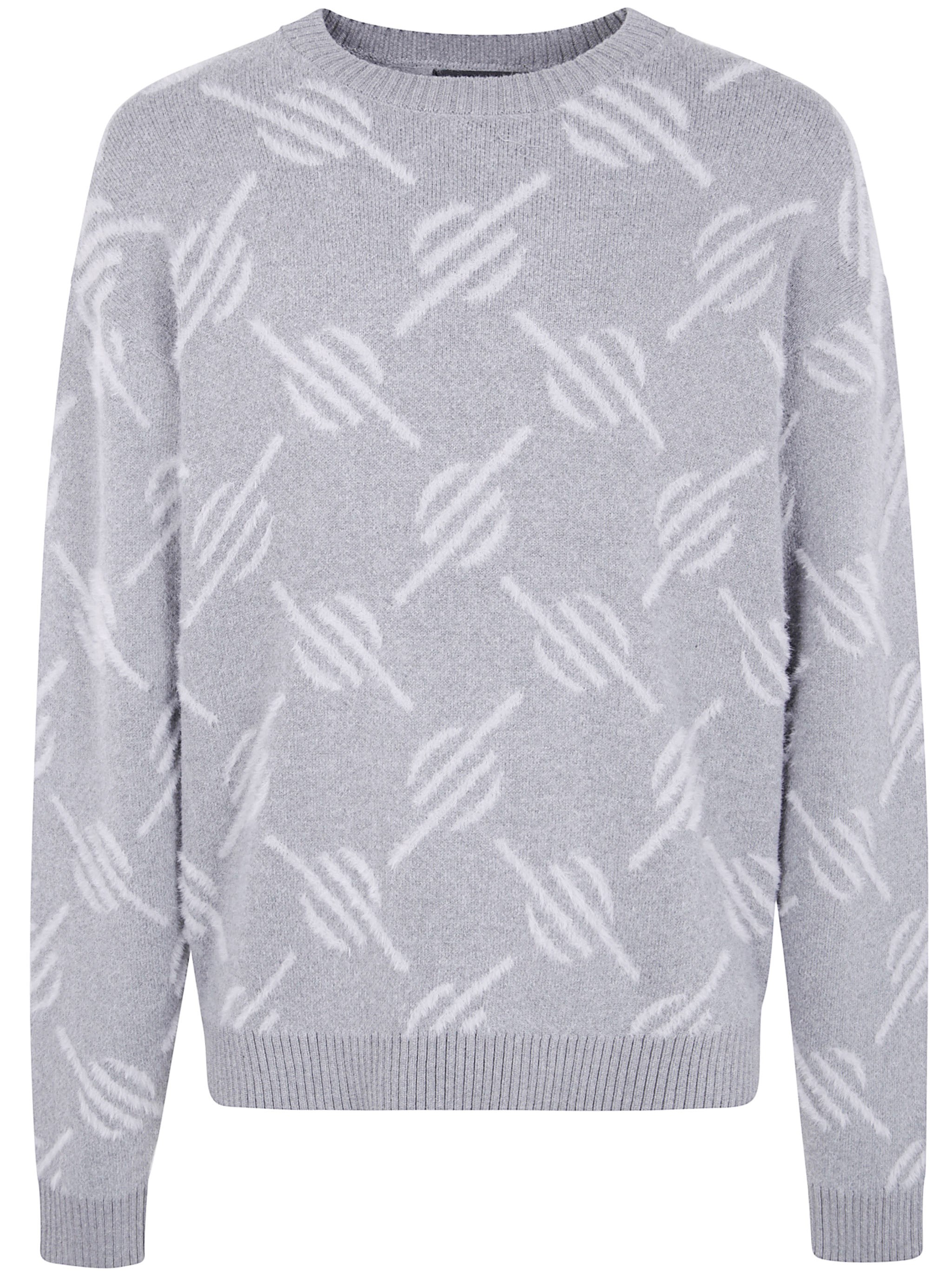 Dnl "tevin Monogram" Knit Sweater In Classic Pink