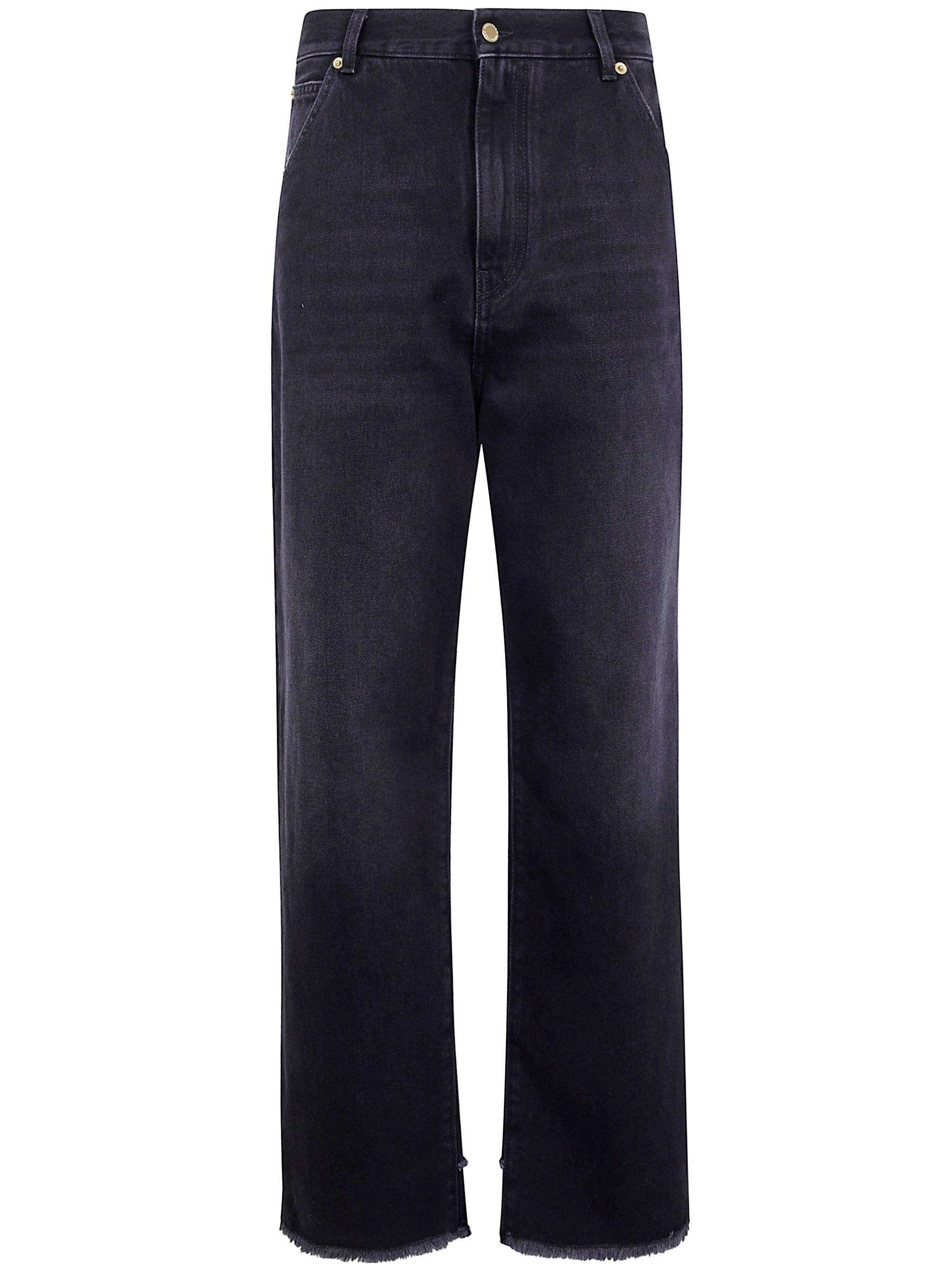 Autry "lisa" Belt Adorned Loose Fit Denim