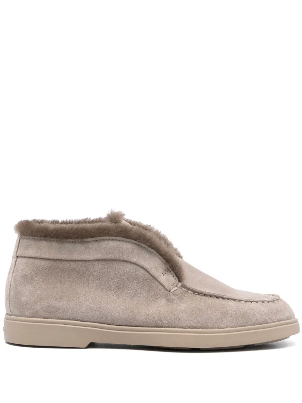 Santoni "fortune" Suede Desert Boots In Neutral