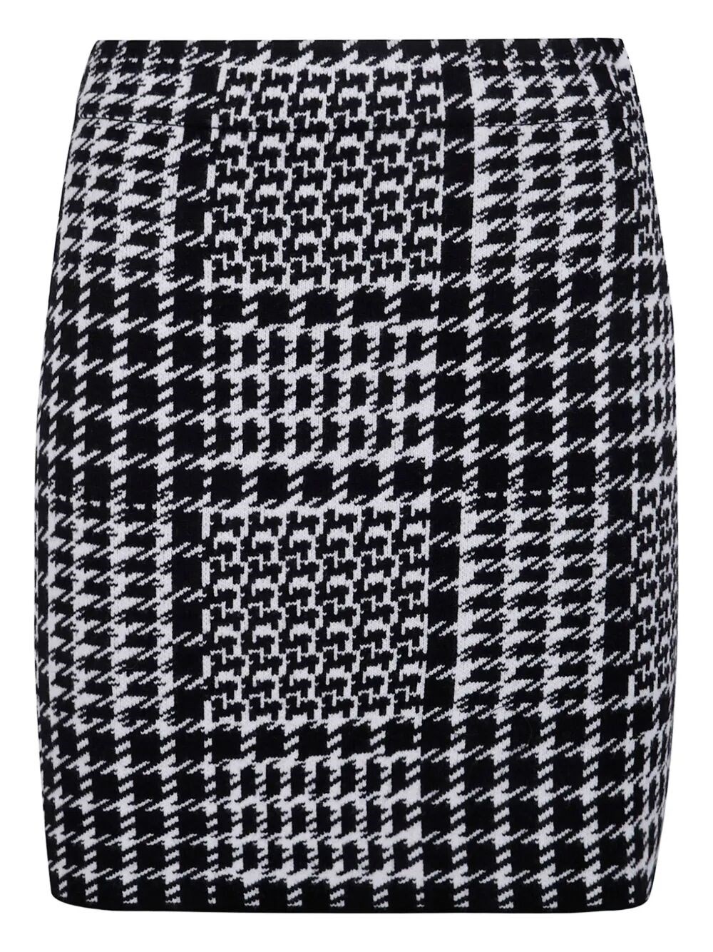 Twinset Black And White Viscose Skirt In Multi