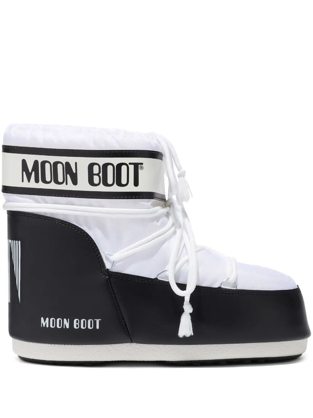 Moon Boot Two-tone Nylon And Synthetic Leather Icon Low Ankle Boots In Multi