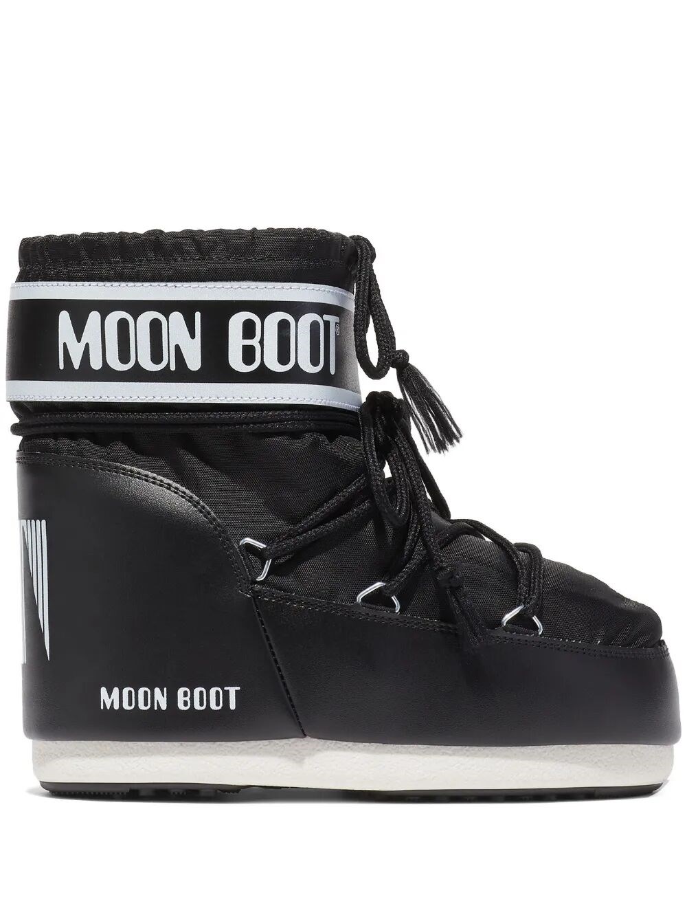 Moon Boot Black Icon Short Snow Boots In Multi