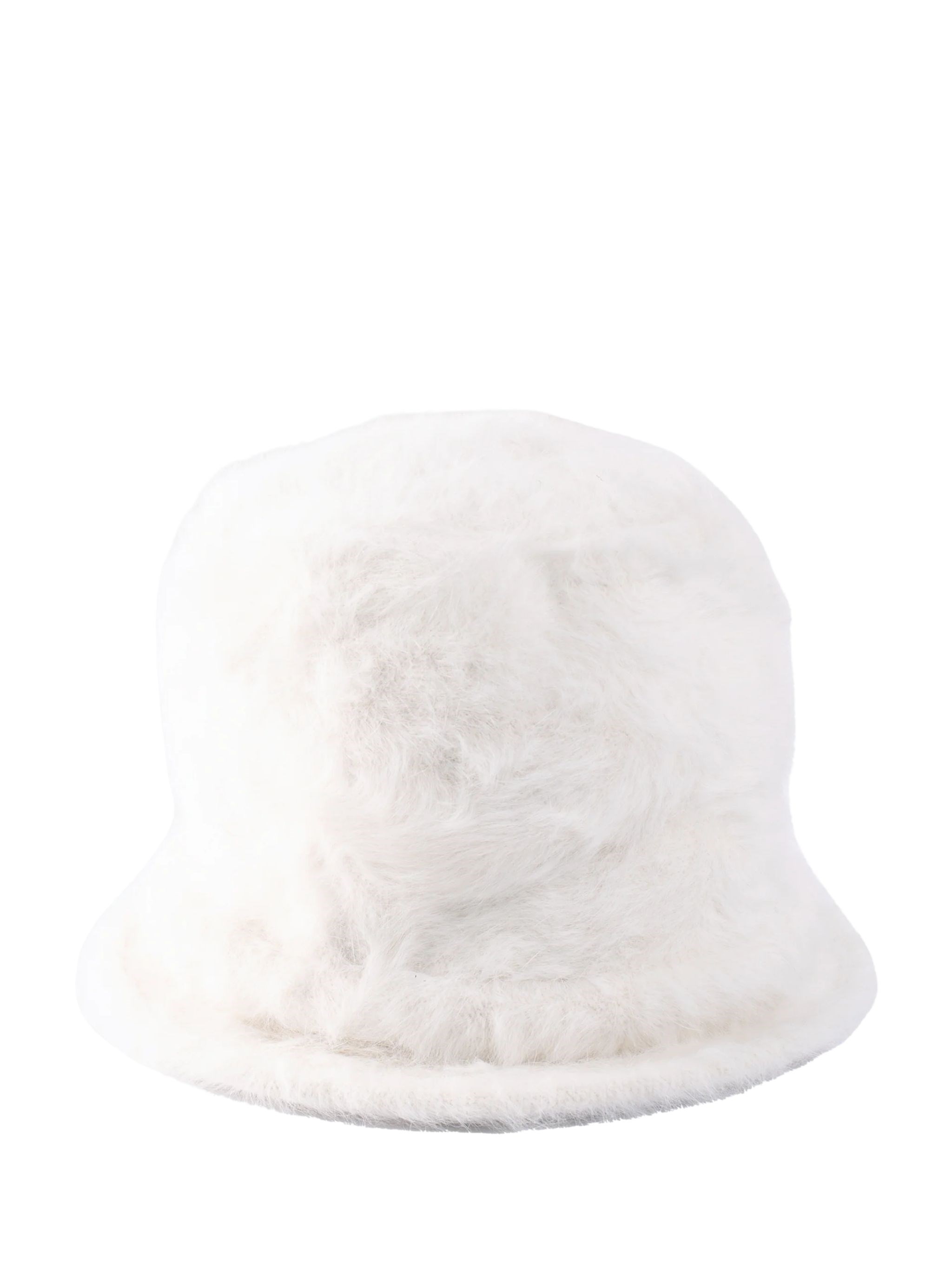 About Angora Hat In White
