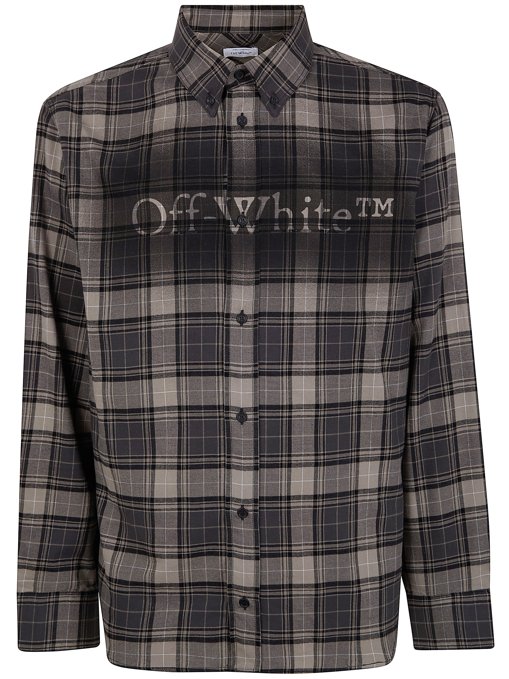 OFF WHITE "Spray Book Check" Flan Regular Shirt
