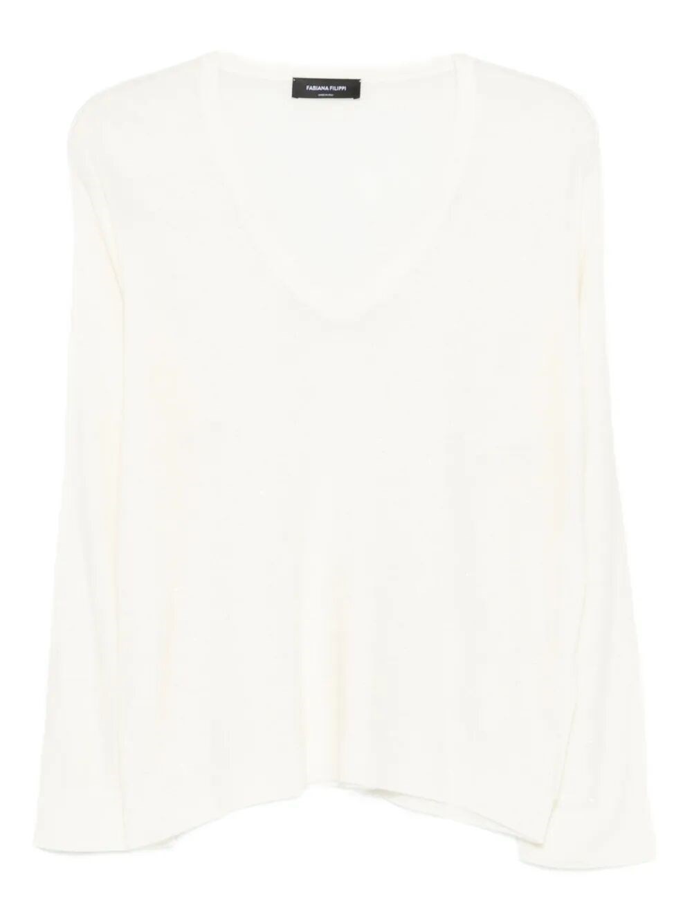 Department Five Oversize V Neck Sweater In White