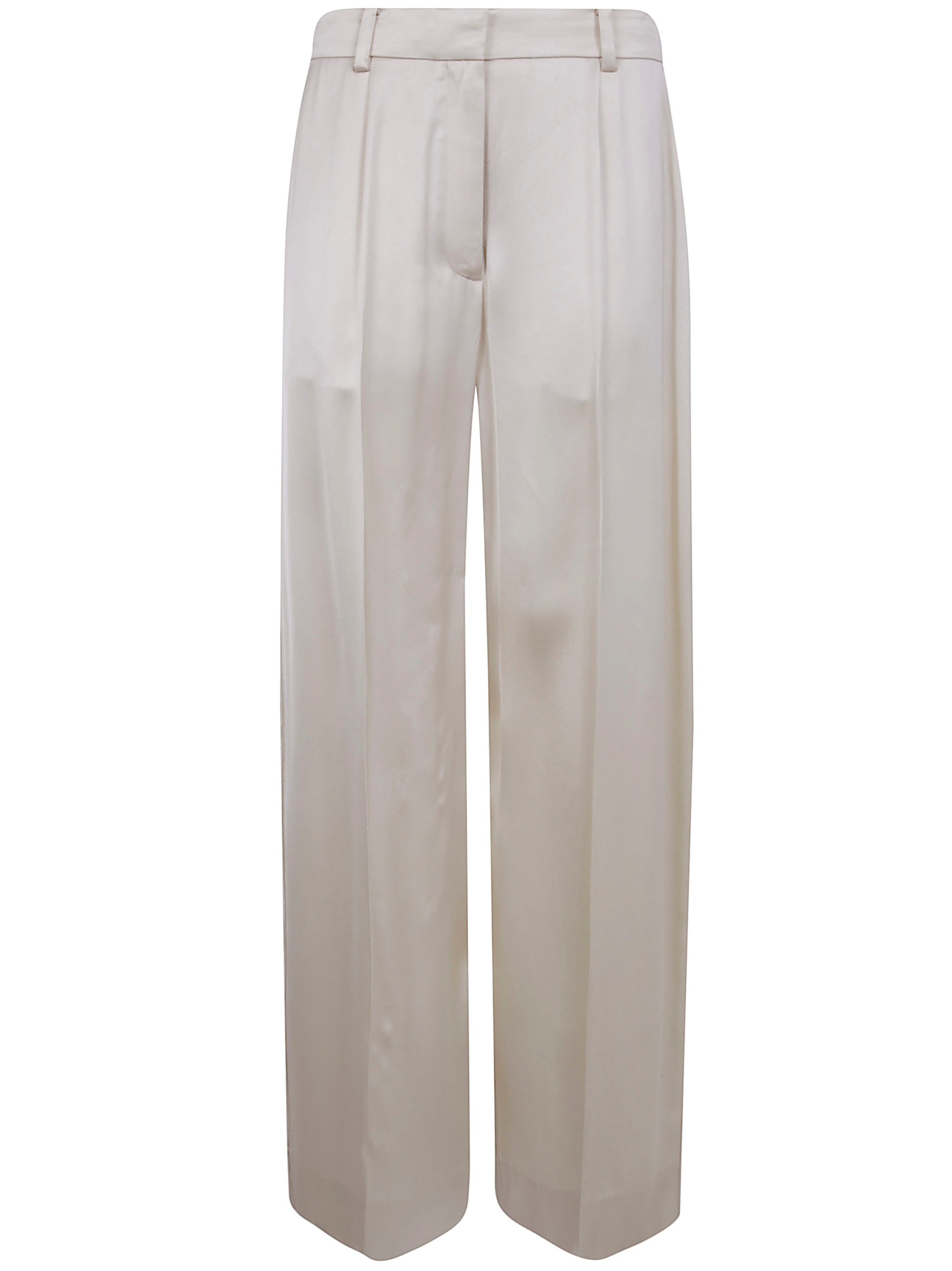 TOTEME Wide Leg Satin Trousers