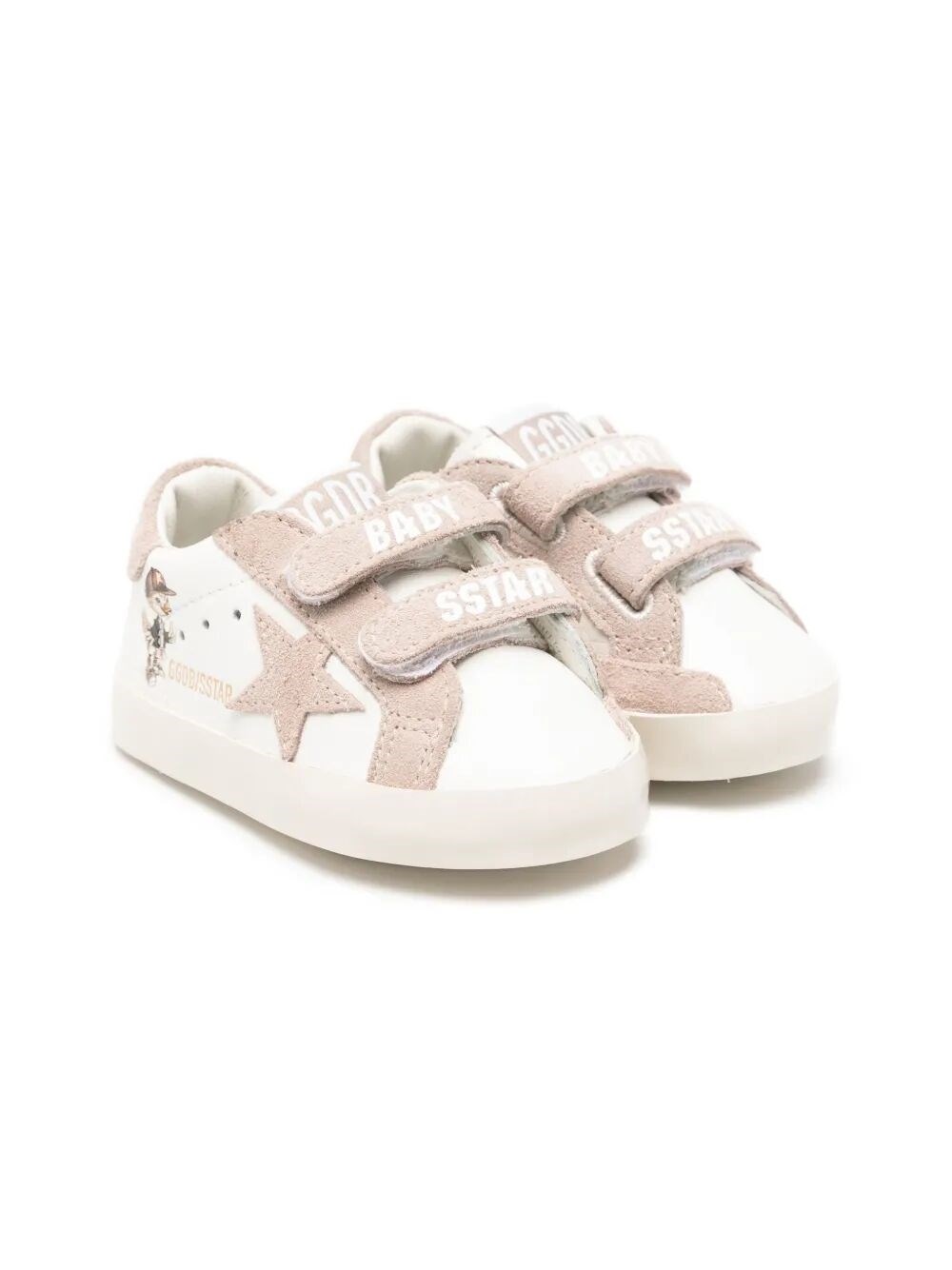 GOLDEN GOOSE KIDS "Baby School" Nappa Upper With Print And Signature S　GOLDEN GOOSE KIDS "Baby School" ナッパアッパー プリントとサイン入り S GOLDEN