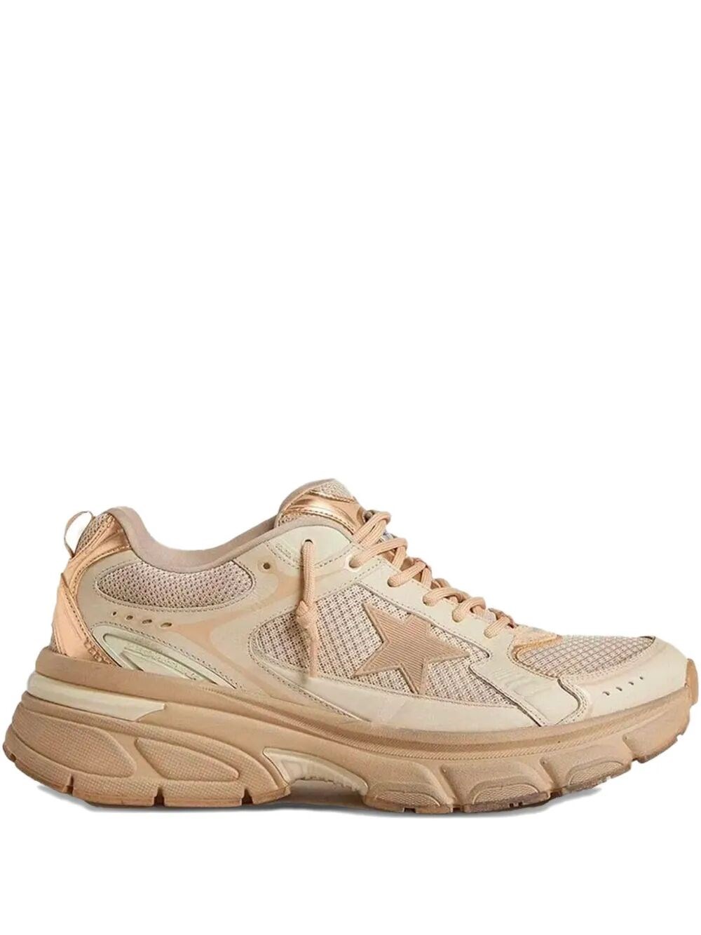 GOLDEN GOOSE "Lightstar" Net Leather And Suede Upper Tpu Star Net Heel
