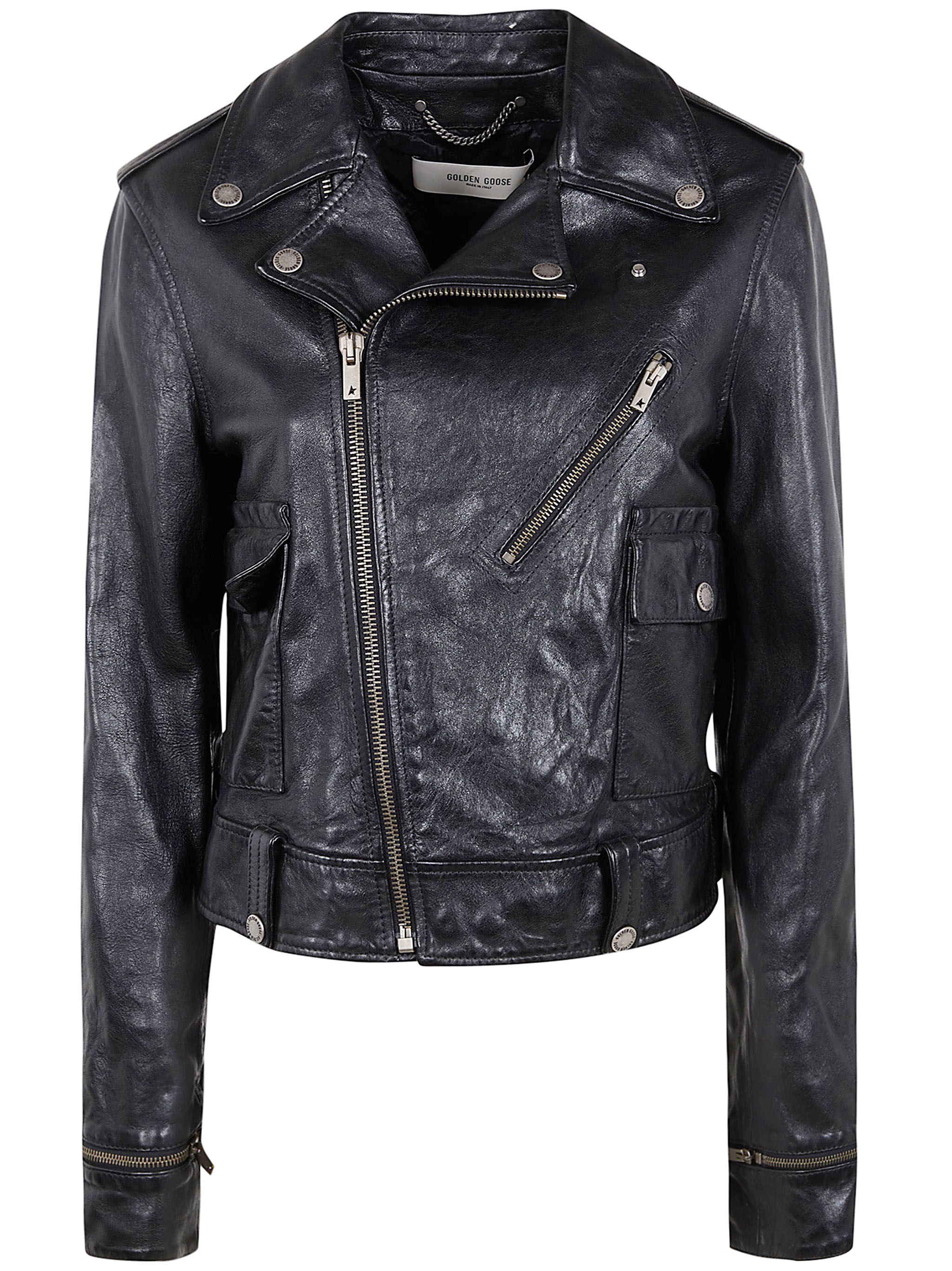 Golden Goose "Golden W`S Nevada" New Jacket Chiodo Nappa Waxed